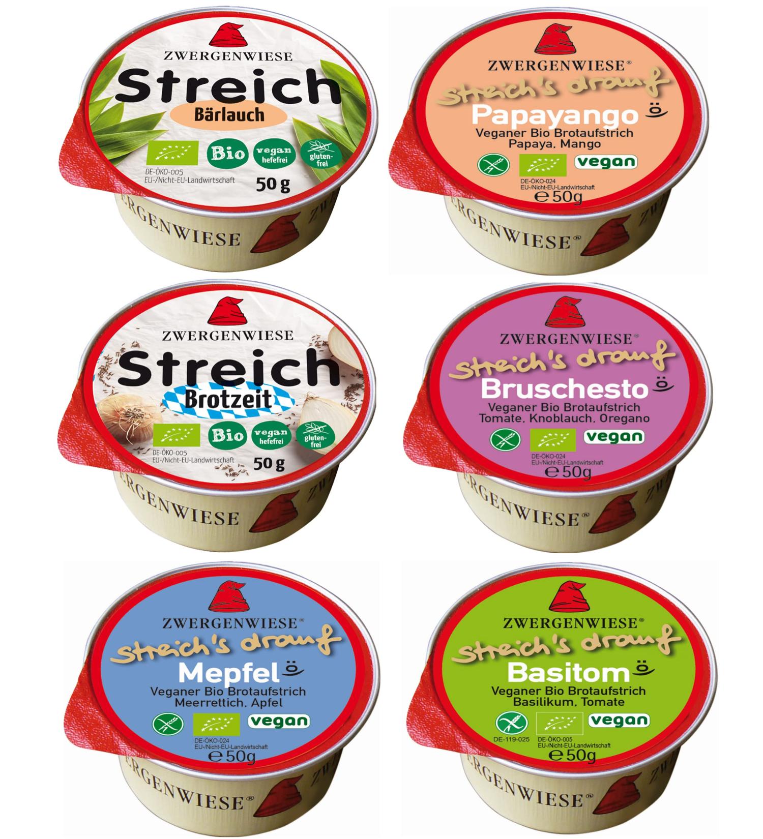 Shop Dwarf Meadow Mixture: 6 Gluten-Free & Vegan Spreads - Papayango Snack Wild Garlic Meffel Basitom & Bruschesto - Perfect for Bread & Dips International Shipping Available - Buy Online on GoSupps.com