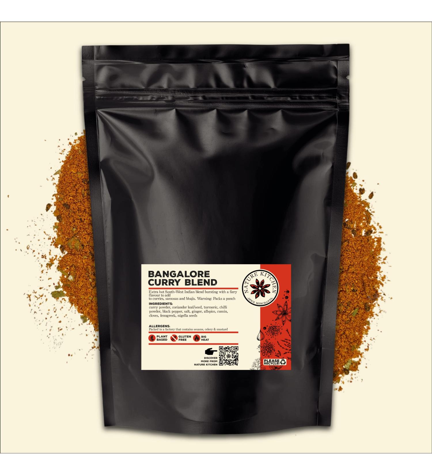 Nature Kitchen Bangalore Curry (Hot) 500G - Gluten-Free & Vegan Seasoning Blend for Everyday Cooking - Ideal for Marinades, Sauces, Frying, Baking & Grilling - Buy Online on GoSupps.com