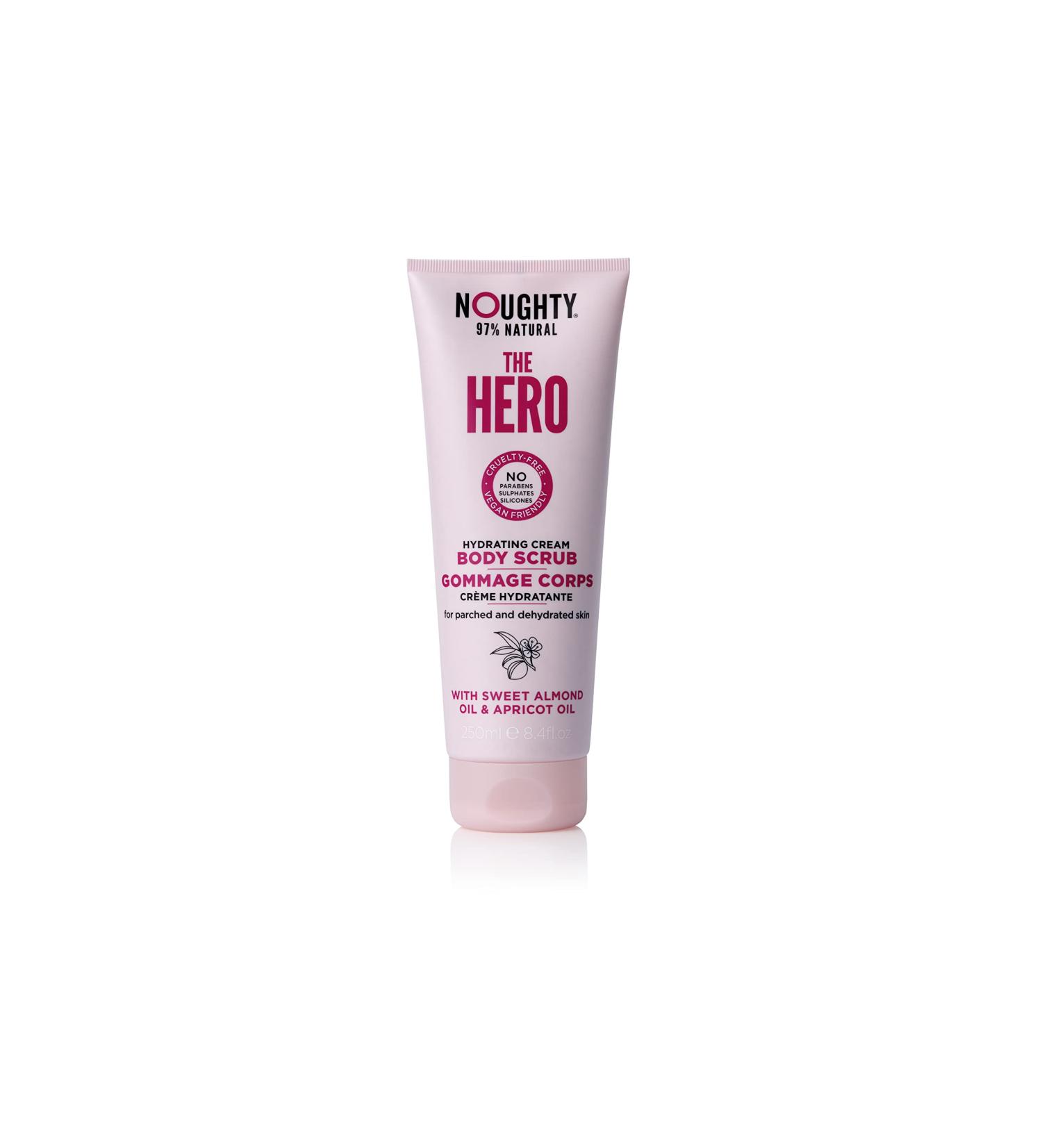 Buy Noughty 97% Natural Hero Body Scrub - Hydrating Sweet Almond & Apricot Oil 250ml | International Shipping Available - Buy Online on GoSupps.com