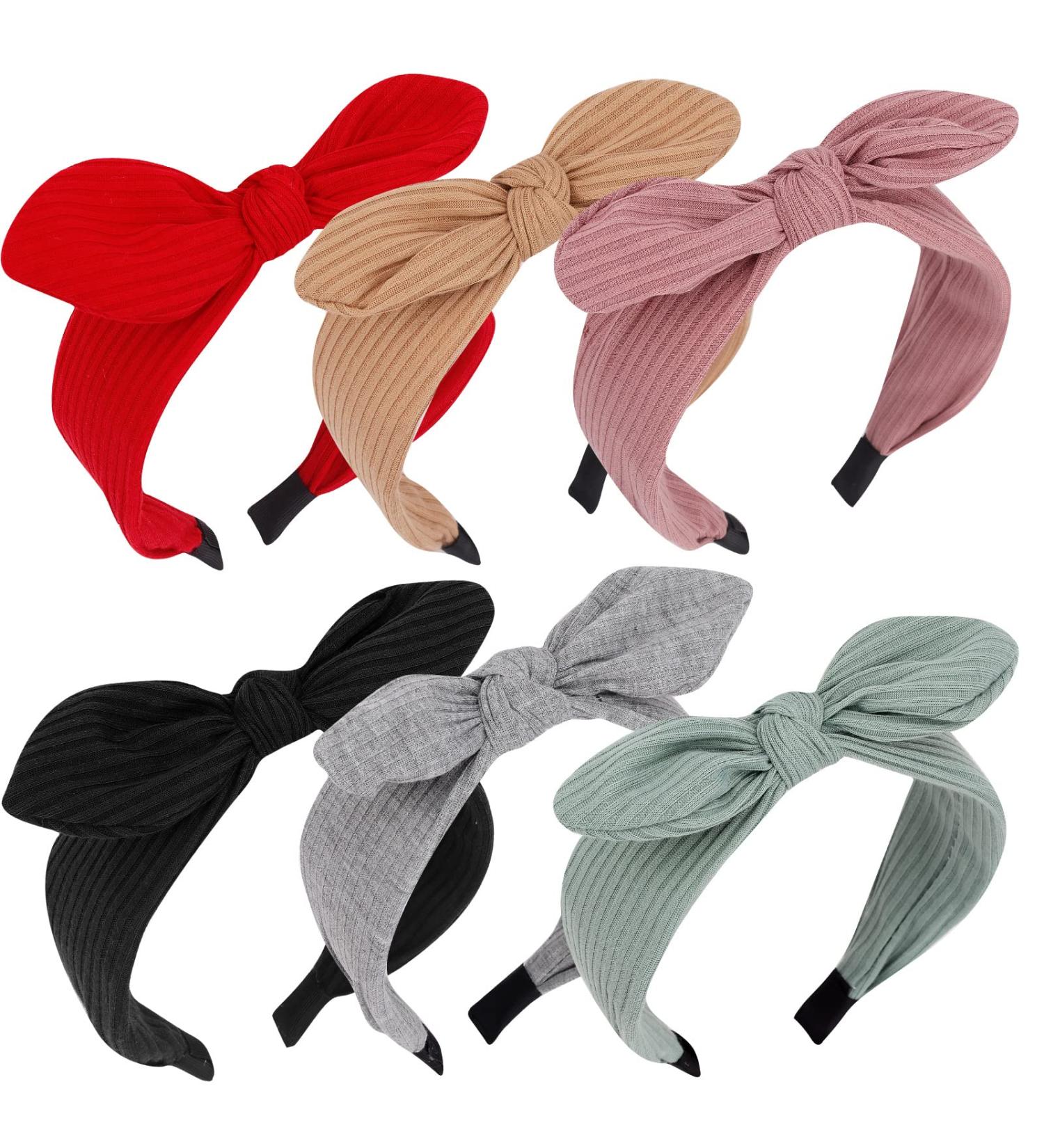 Wecoe 6 Pack Cute Knotted Headbands for Women - Fashion Wide Headbands in Solid Colors - Hair Accessories for Girls and Women - Set of 2 - Buy Online on GoSupps.com