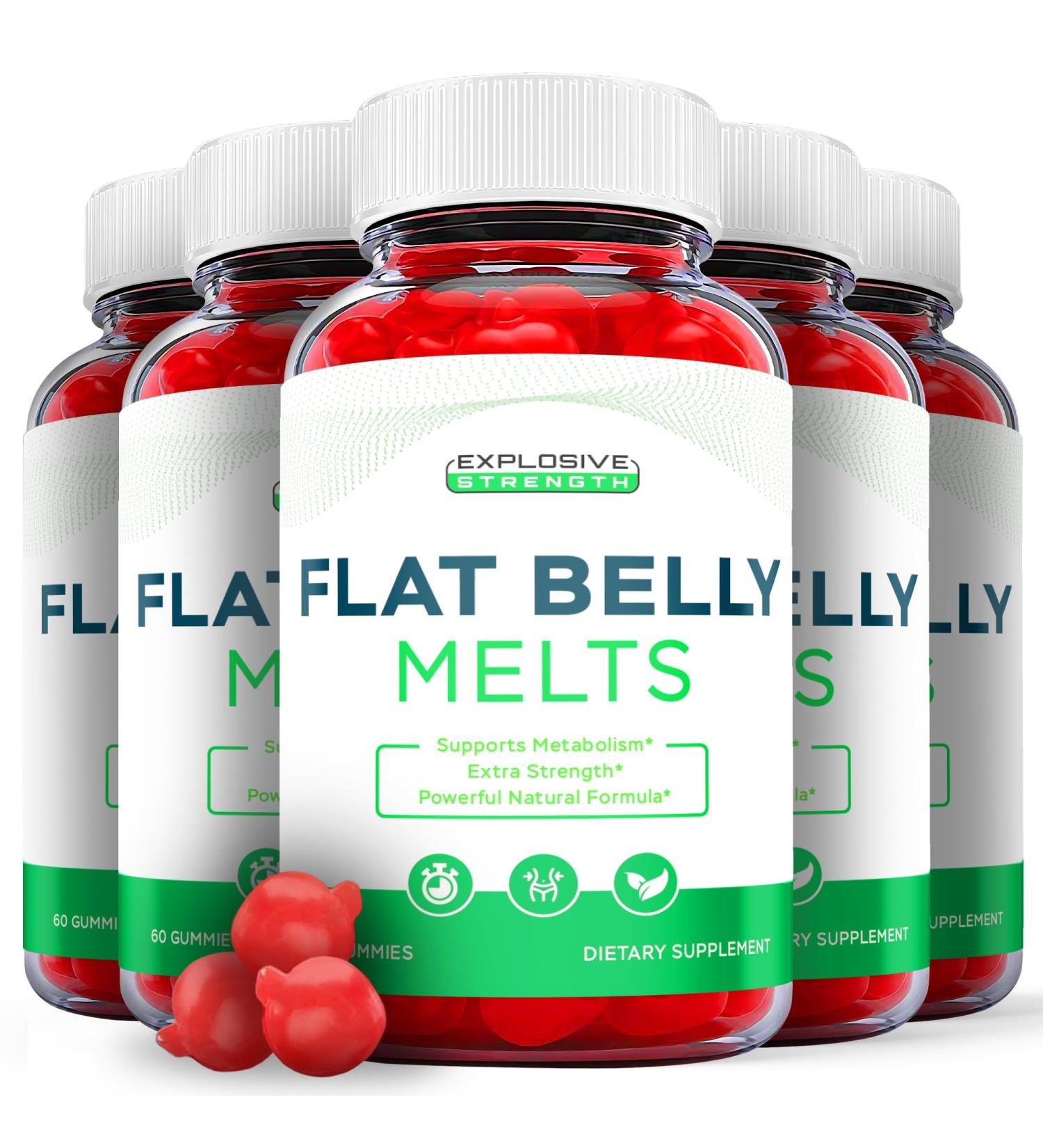 Flat Belly Melts Keto Gummies - 5 Pack | Official Vegan Formula with Apple Cider Vinegar and Vitamin B12 | Shark Tank Approved for Weight Loss (300 Gummies) - Buy Online on GoSupps.com