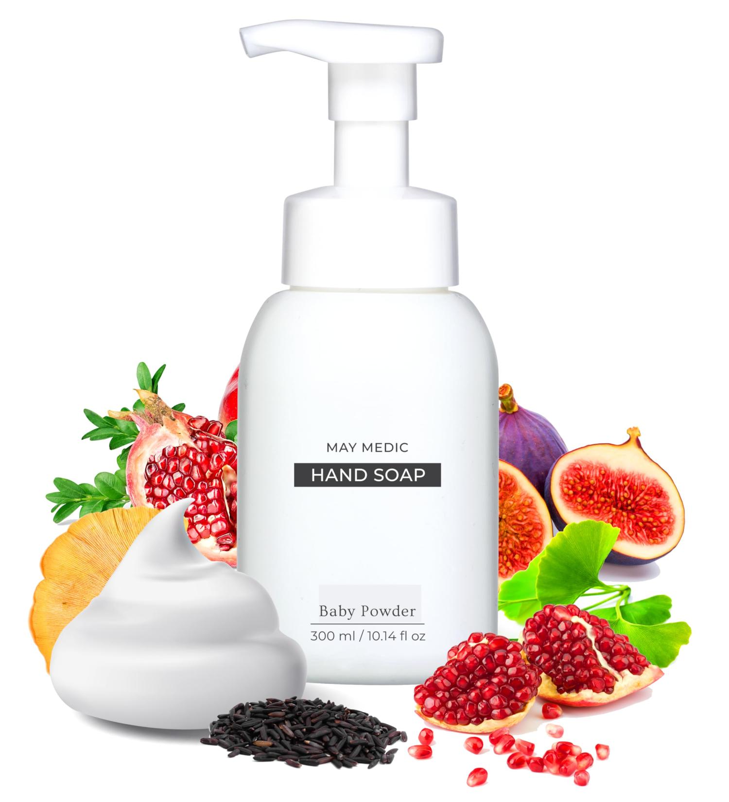 Buy Baby Powder Double Scented Foaming Hand Soap - Moisturizing Vegan Foam with Fig & Pomegranate - 10.14 fl oz for Kitchen & Bathroom - Buy Online on GoSupps.com