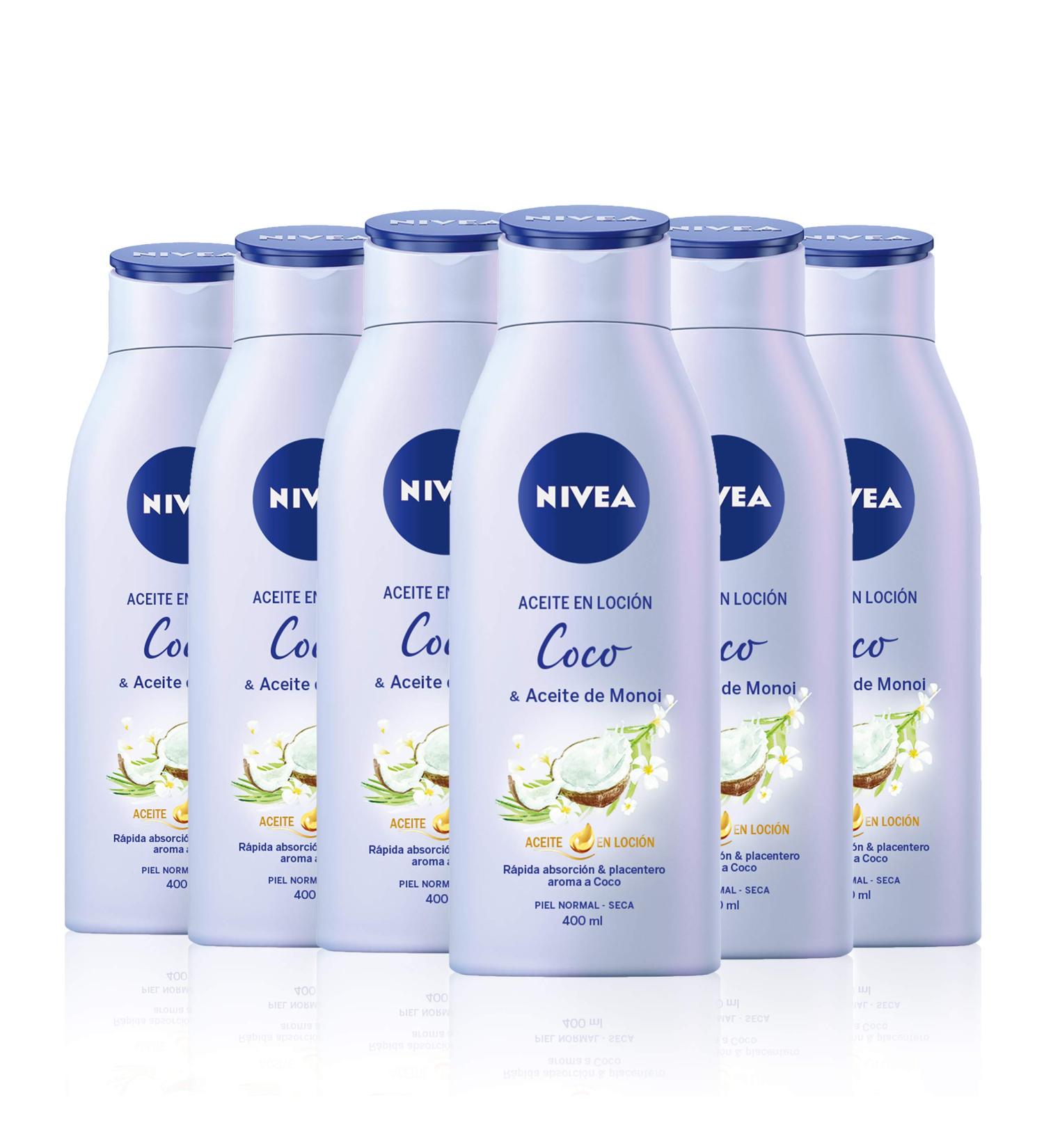 Beiersdorf NIVEA Coconut Oil Lotion & Monoi Oil 6 Pack 6 x 400ml Coconut Scented Body Oil Moisturizing Body Care Lotion for dry and normal skin Coconut & Monoi Oil - Buy Online on GoSupps.com