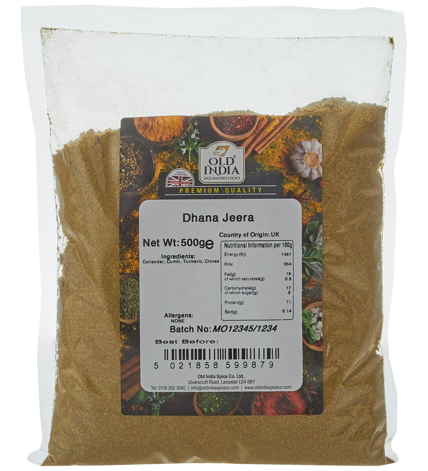 Old India Dhana Jeera 500g - Premium Quality Spice Blend for Authentic Indian Cuisine - Buy Online on GoSupps.com