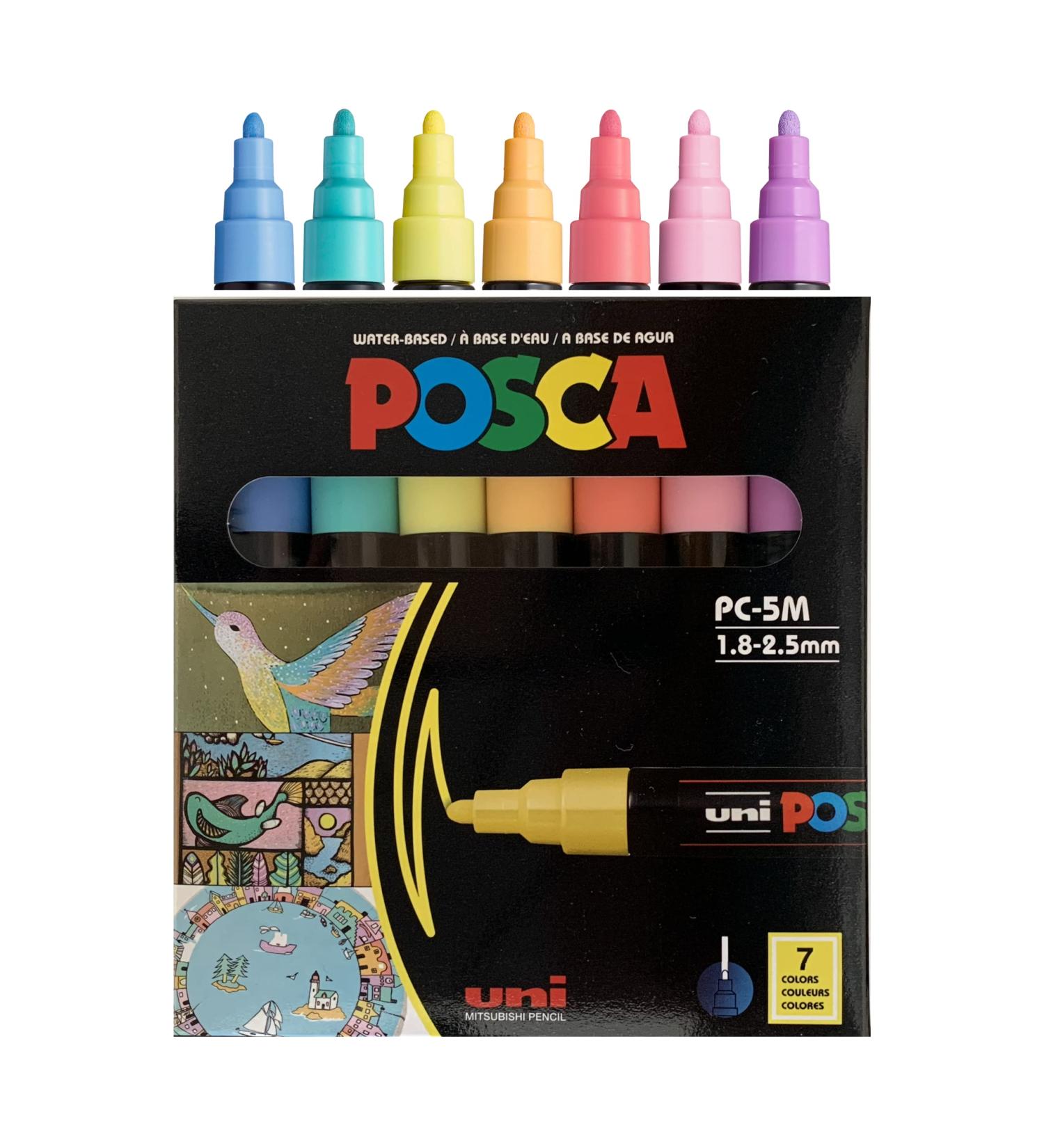 7 Pastel Posca Paint Markers  5M Medium Posca Markers with Reversible Tips  Posca Marker Set of Acrylic Paint Pens | Posca Pens for Art Supplies  Fabric Paint  Fabric Markers  Paint Pen  Art Markers Multicolor Single Item - Buy Online on GoSupps.com