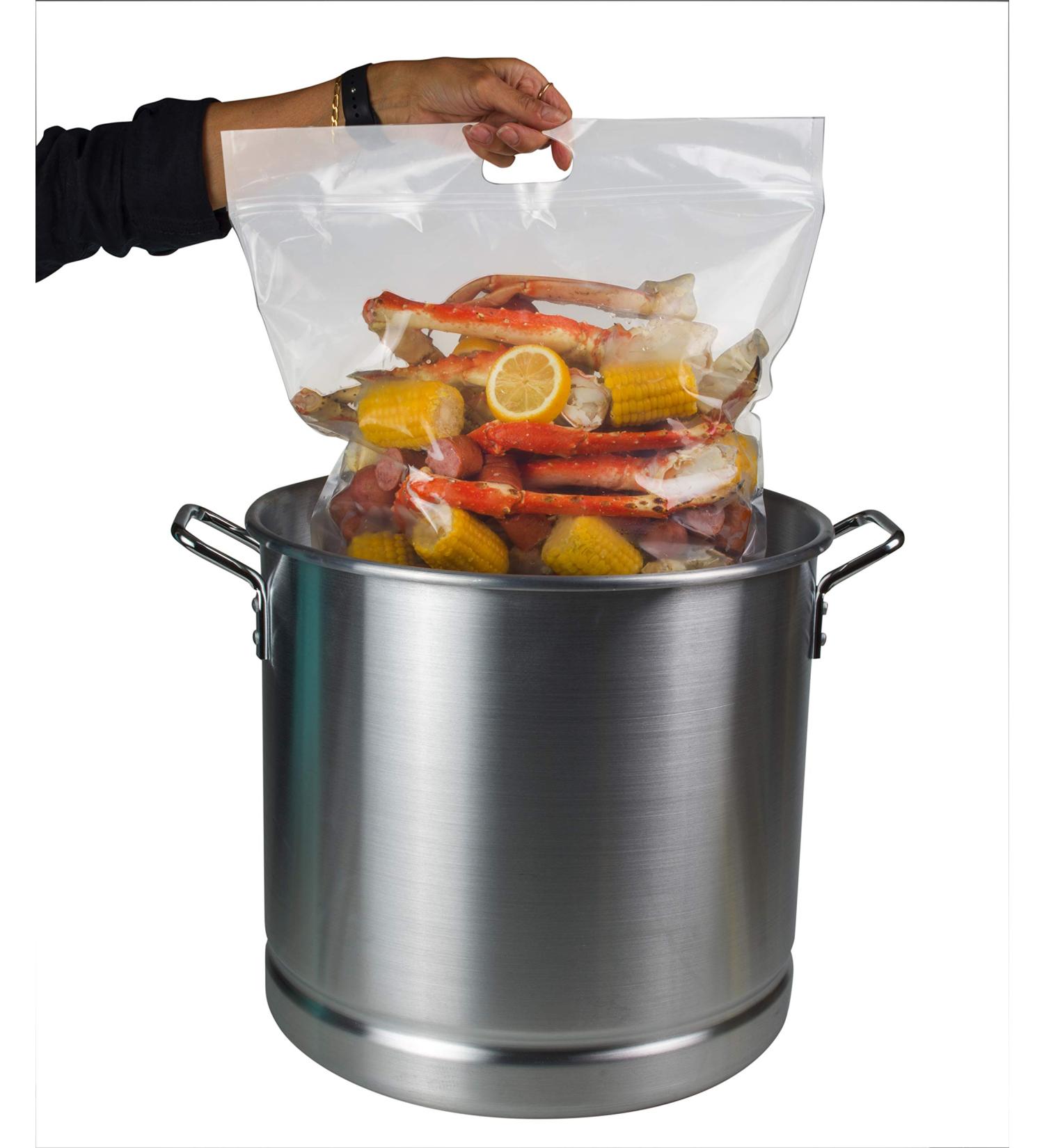 Jesdit Seafood Boil Bags Large - Pack of 5 | Convenient and Delicious Seafood Boil Experience - Buy Online on GoSupps.com