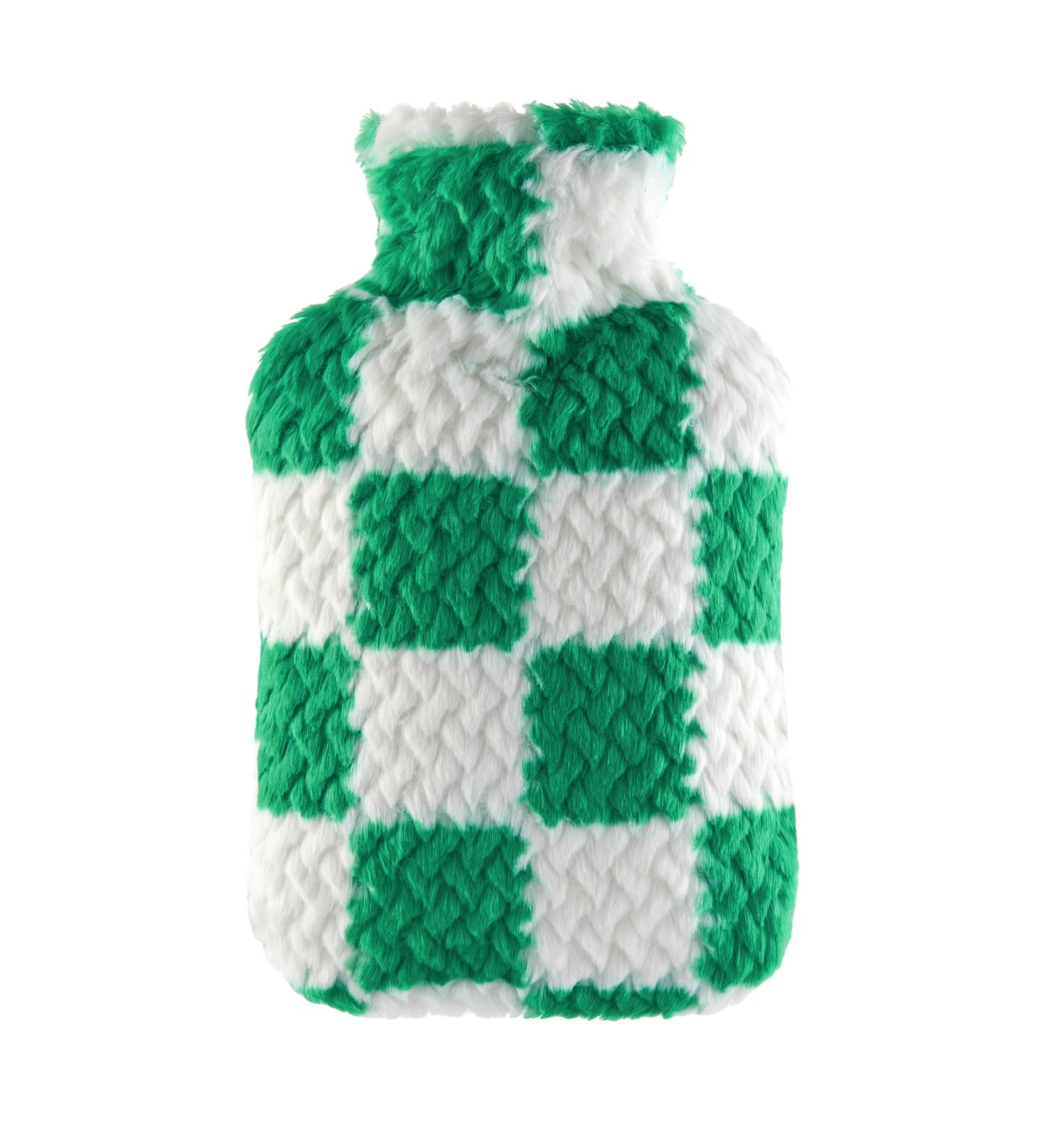 Buy SAMPLY 2L Hot Water Bottle with Soft Cover - Fluffy Green Bed Bottle for Kids & Adults - Perfect Gift for Women - Buy Online on GoSupps.com