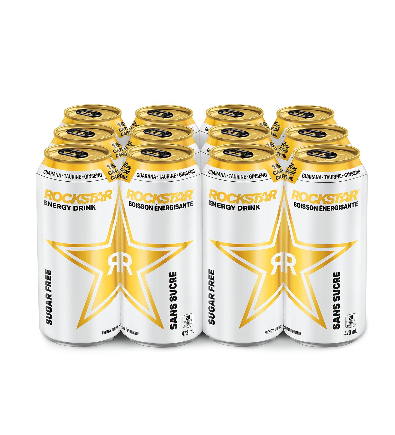 Rockstar Energy Drink Sugar Free 473 mL Cans 12 Pack Original Sugar Free - Buy Online on GoSupps.com