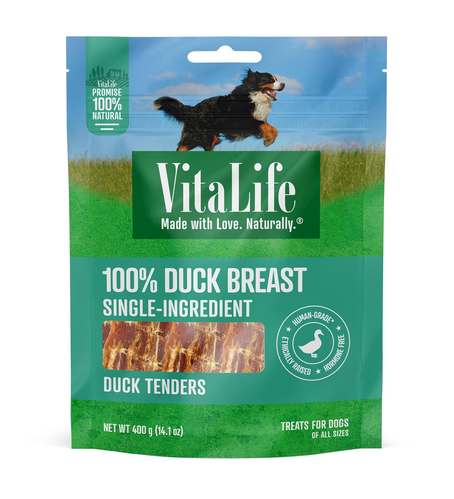 VitaLife 400 g Duck Tenders All Natural Dog Treats - Buy Online on GoSupps.com