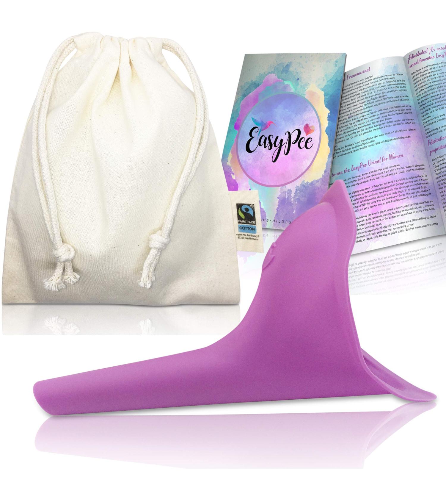 EasyPee Women's Urinal for On-the-Go | Original Urinella Standing Pee-Taker with Fair Trade Organic Bag - Buy Online on GoSupps.com