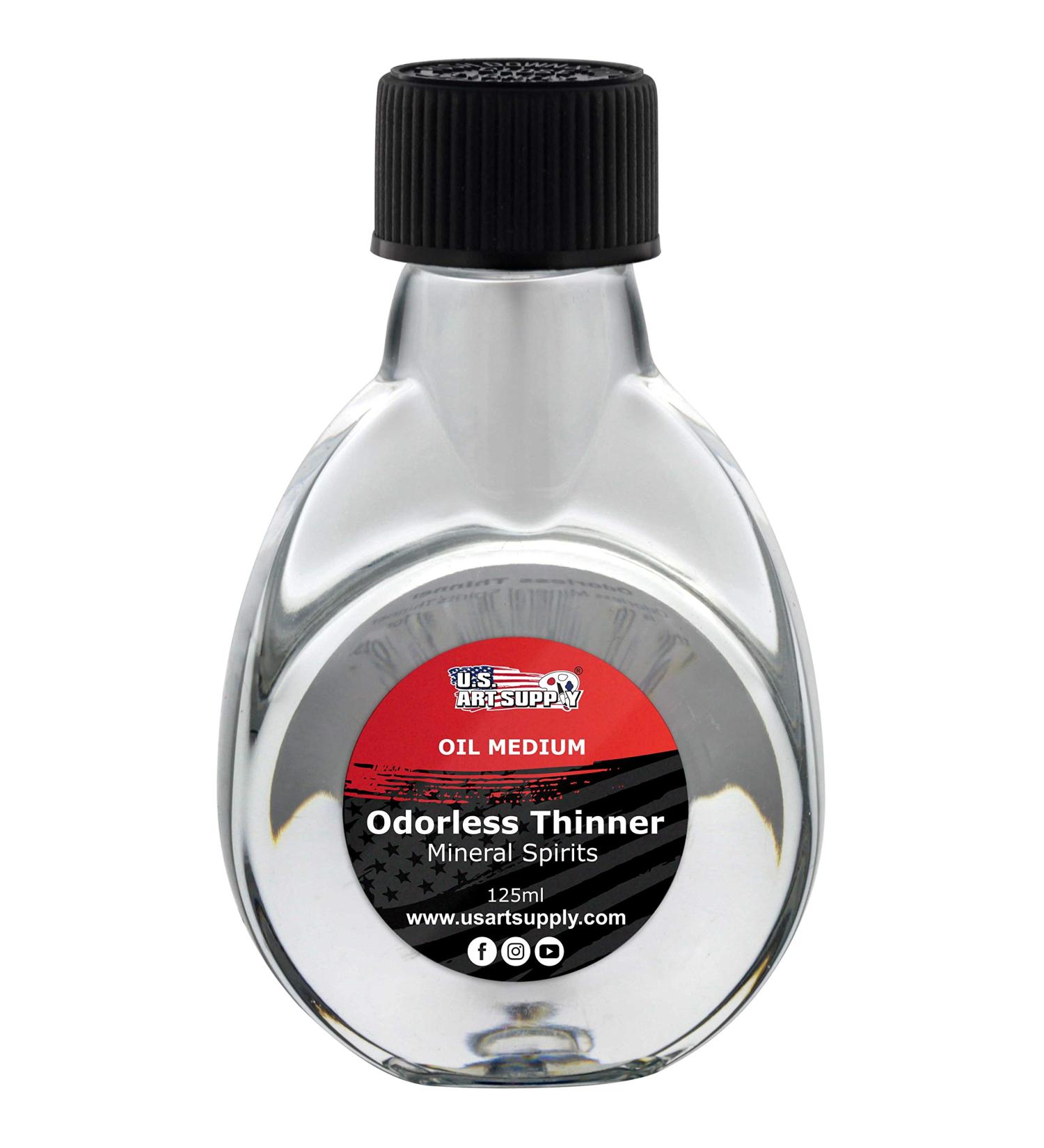 U.S. Art Supply Odorless Mineral Spirits Thinner  125ml / 4.2 Fluid Ounce Container - Buy Online on GoSupps.com
