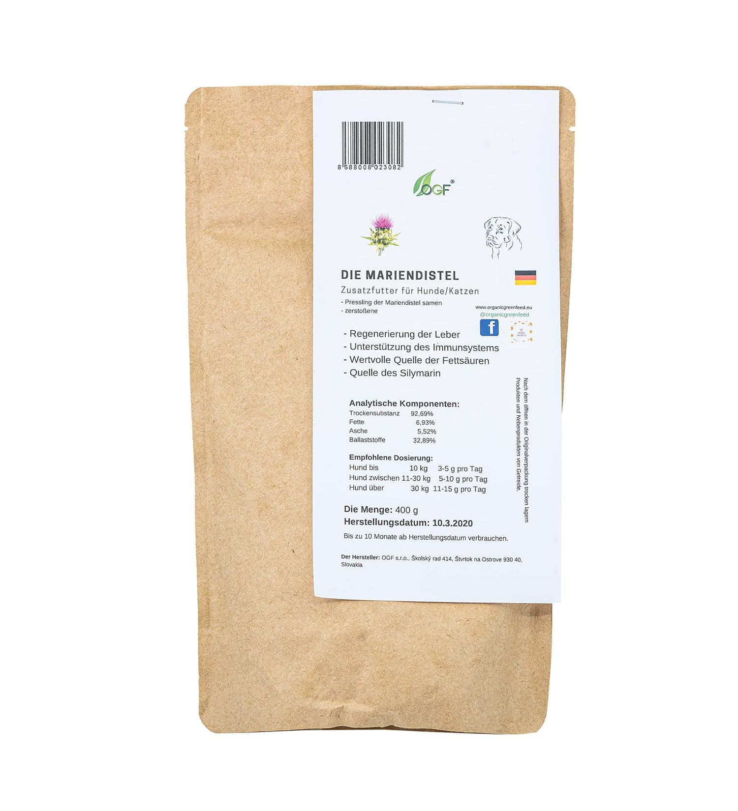 OGF 1 kg Crushed Milk Thistle for Dogs and Cats - Milk Thistle Strengthens Liver Function - Purifying and Detoxifying Supplement. - Buy Online on GoSupps.com