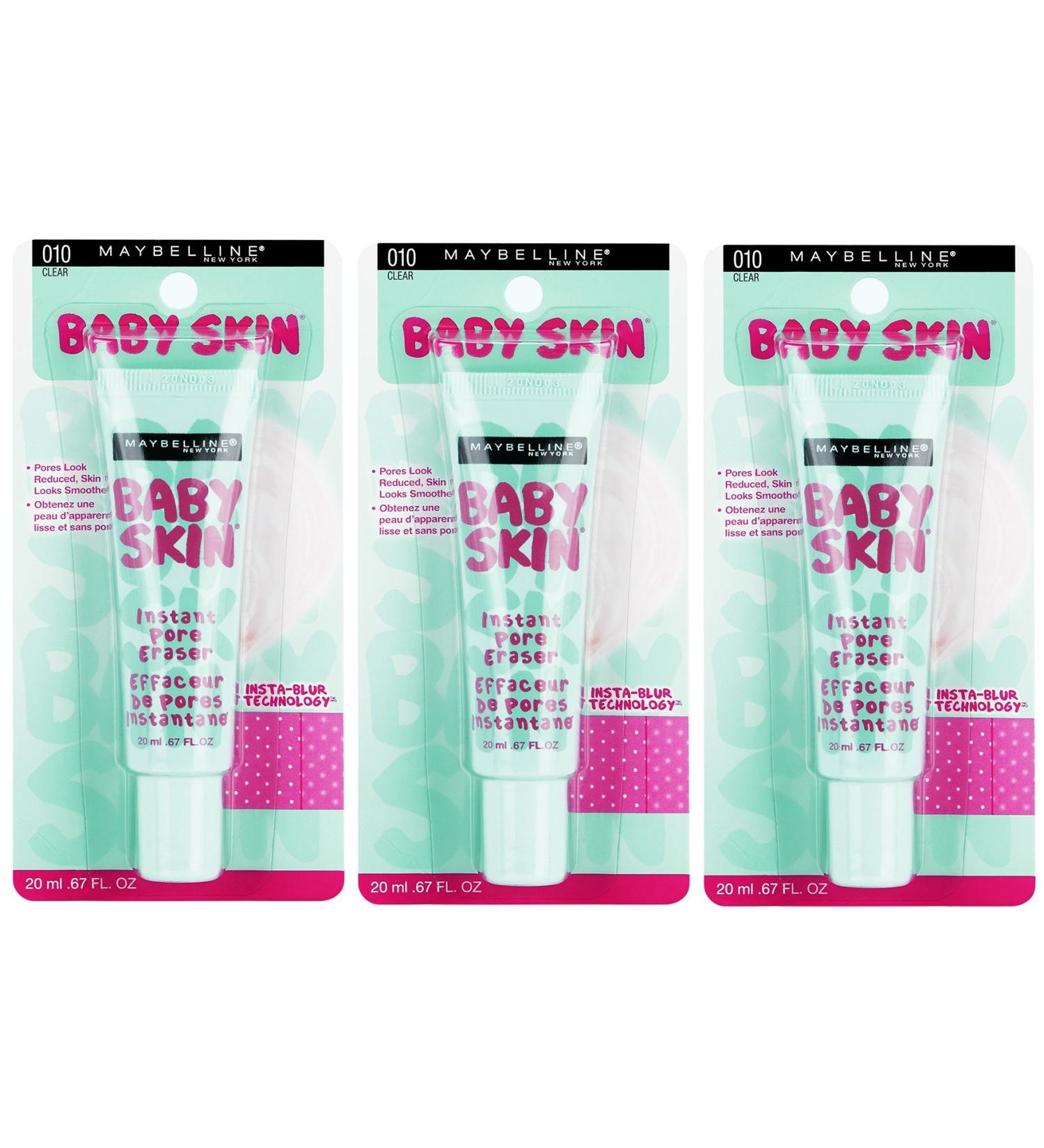 Maybelline Baby Skin Instant Pore Eraser Primer Clear 0.67 Fl Oz - Pack of 3 - Buy Online on GoSupps.com
