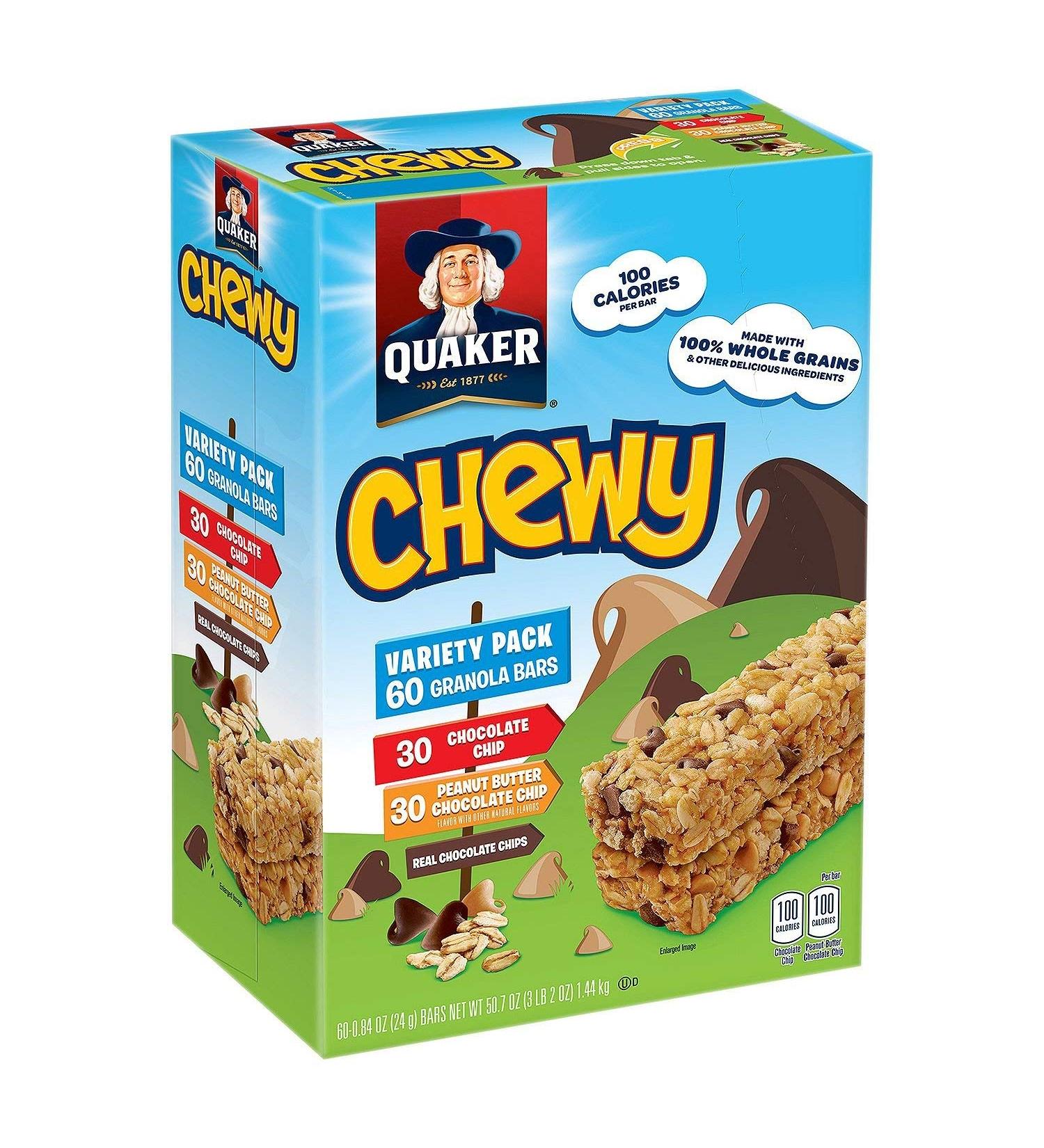 Quaker Chewy Granola Bars Variety Pack (60 ct.)