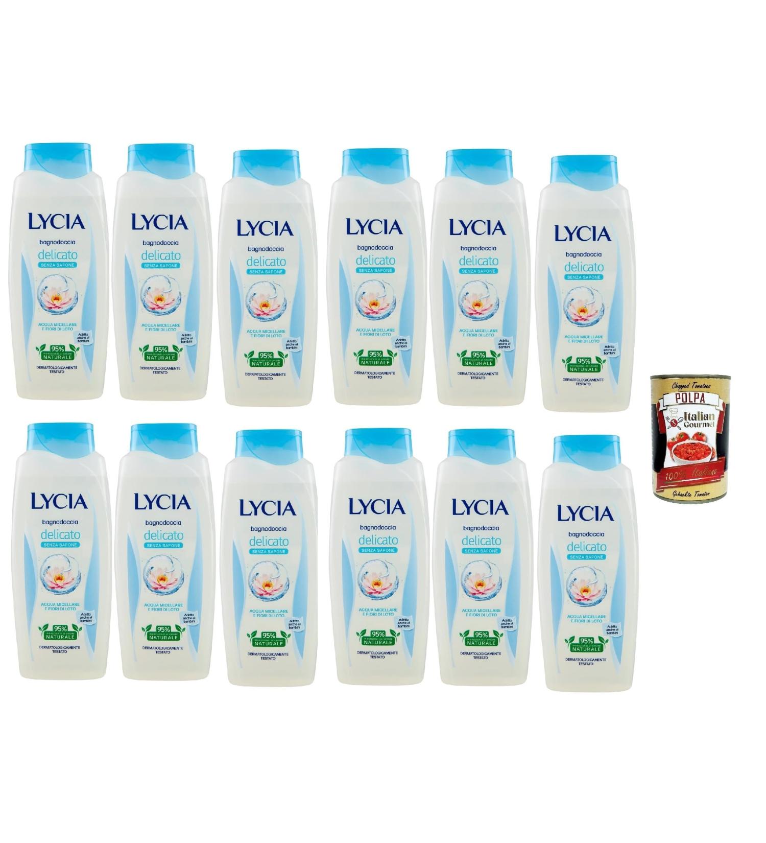  Italian Gourmet E.R. Lycia Delicate shower gel with micellar water and lotus flower bubble bath bath 12 x 750 ml + Pulpa Italian Gourmet 400 g - Buy Online on GoSupps.com