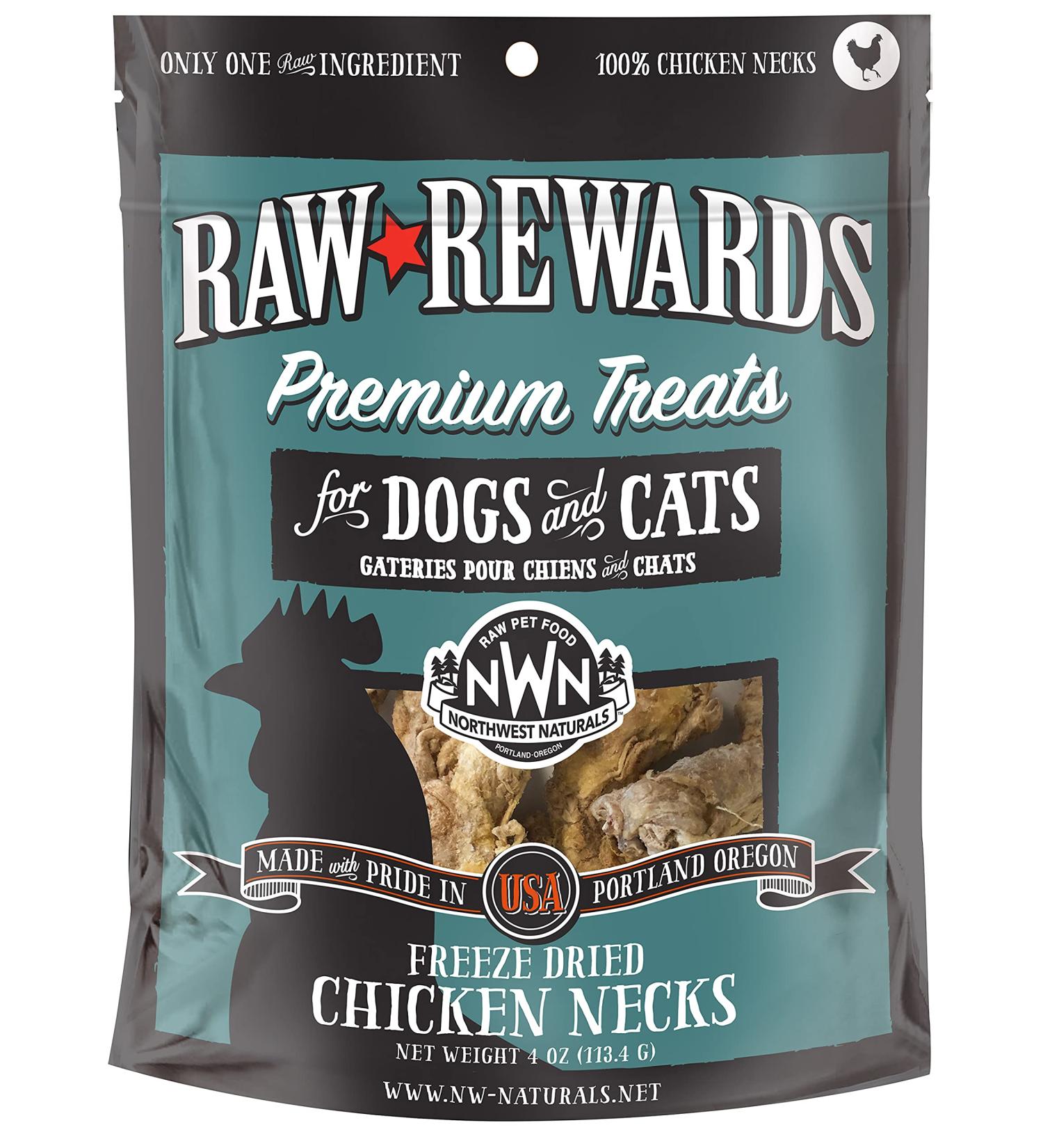 Northwest Naturals Freeze-Dried Necks  100% Natural Dog Treats  Cat Treat  Grain-Free  Gluten-Free Pet Food  4-8 Oz. Chicken 4 Ounce (Pack of 1) - Buy Online on GoSupps.com