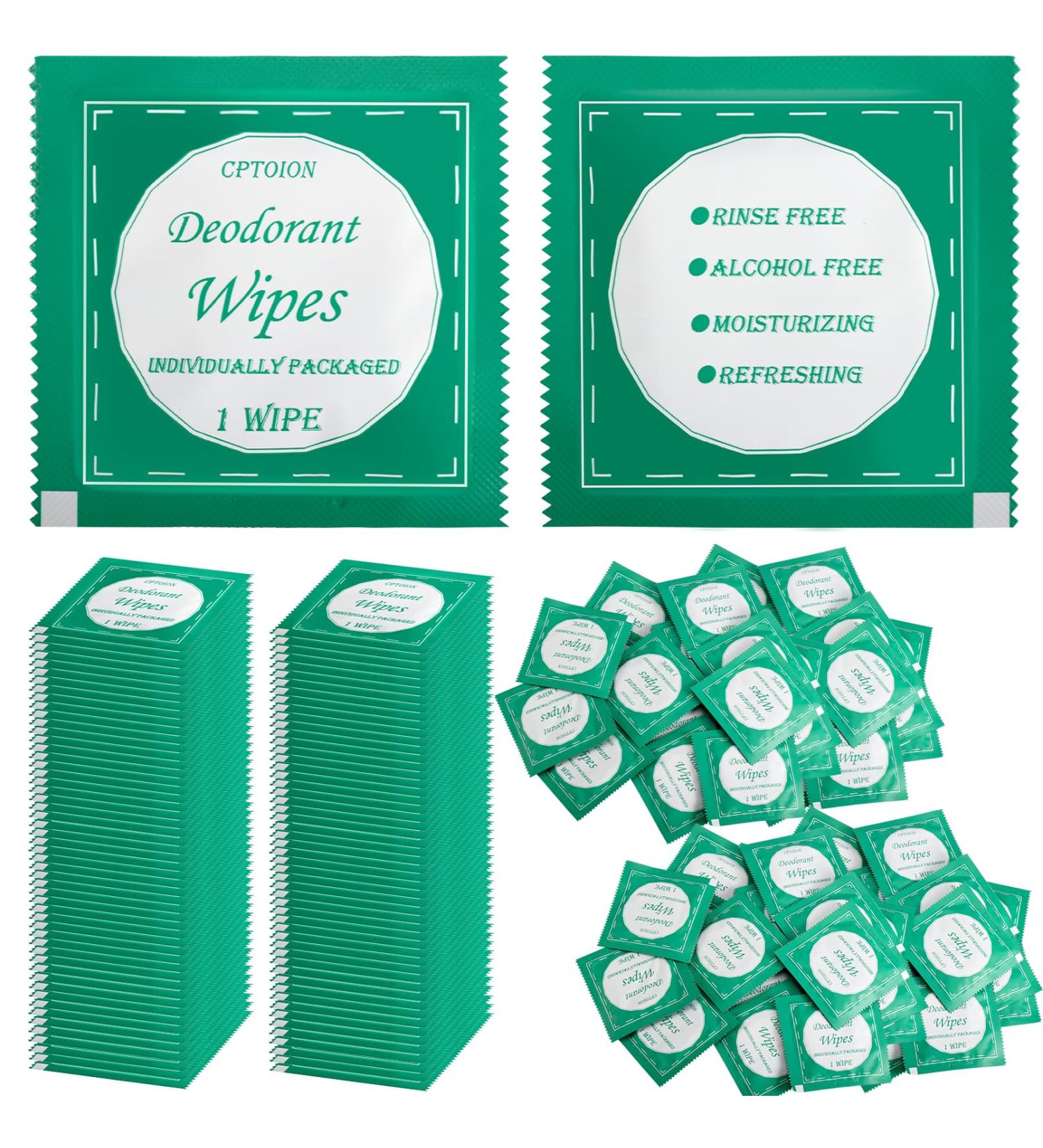 100 Pcs Deodorant Wipes Individually Wrapped Wipes Armpit Wipes Antiperspirant and Body Wipes Sweat Wipes Bulk for Adult Safe Outdoor Clean Skin Essential - Buy Online on GoSupps.com