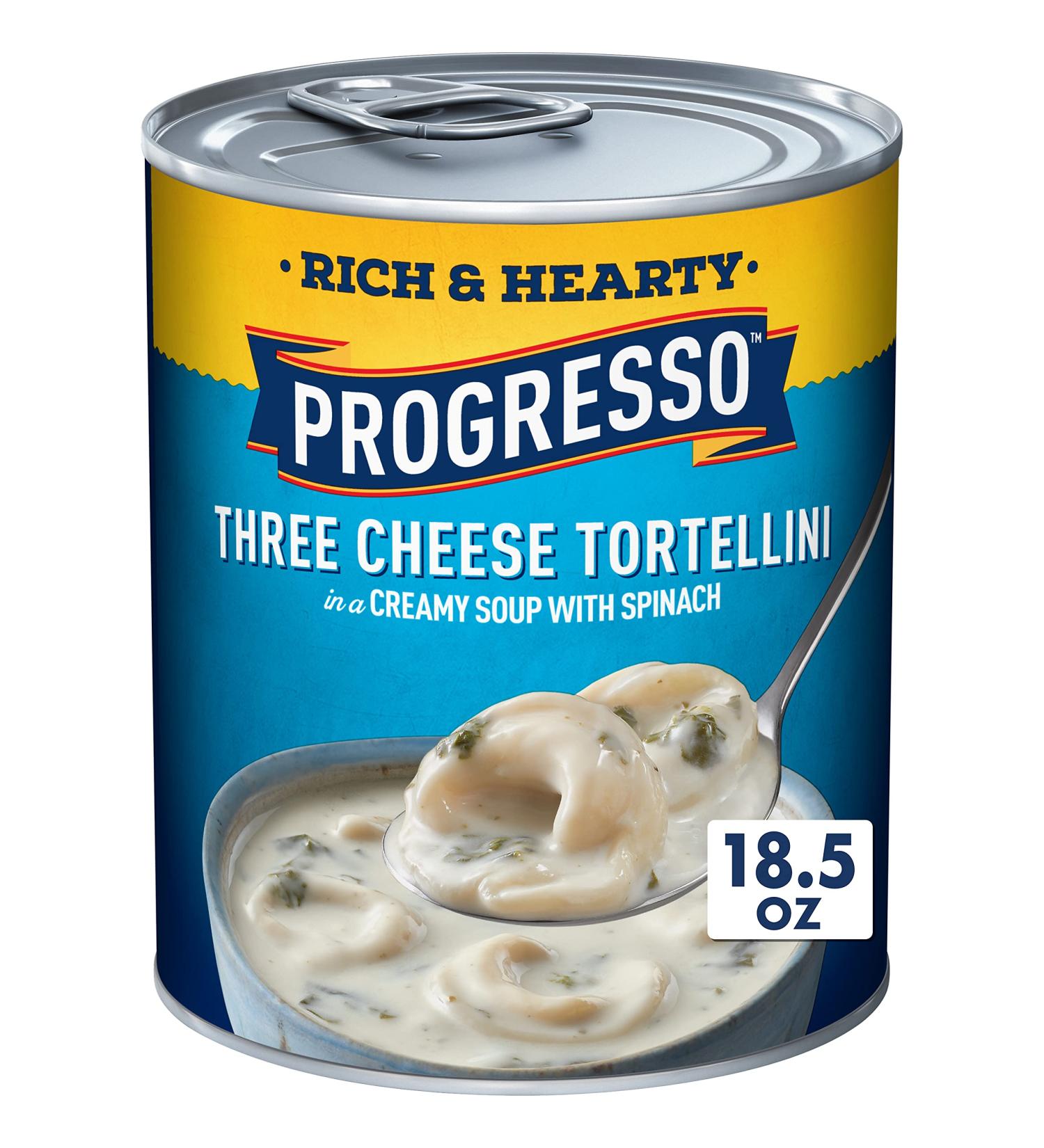 Progresso Rich & Hearty Three Cheese Tortellini Soup 18.5 oz - Pack of 12 Cans - Buy Online on GoSupps.com