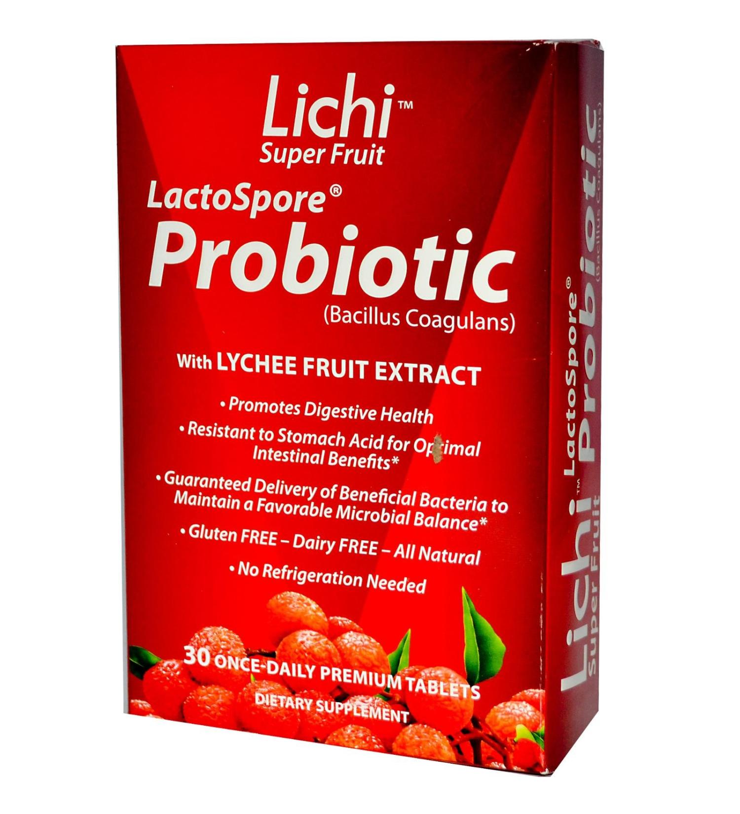 LactoSpore Probiotic (Bacillus Coagulans) 30 Tablets by Lichi