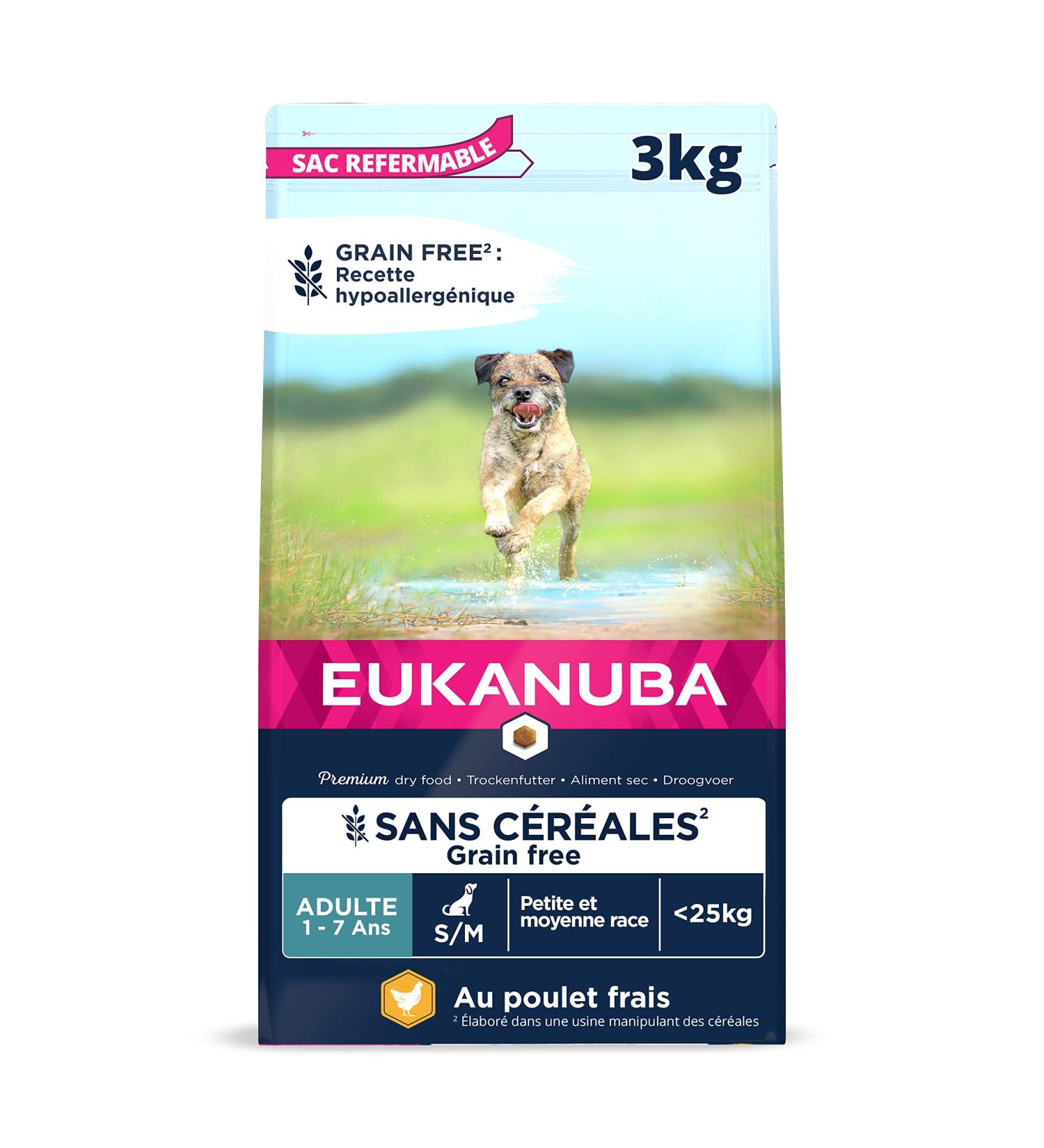 Eukanuba Dog Grain Free Adult S/M Chicken 3 kg - Buy Online on GoSupps.com