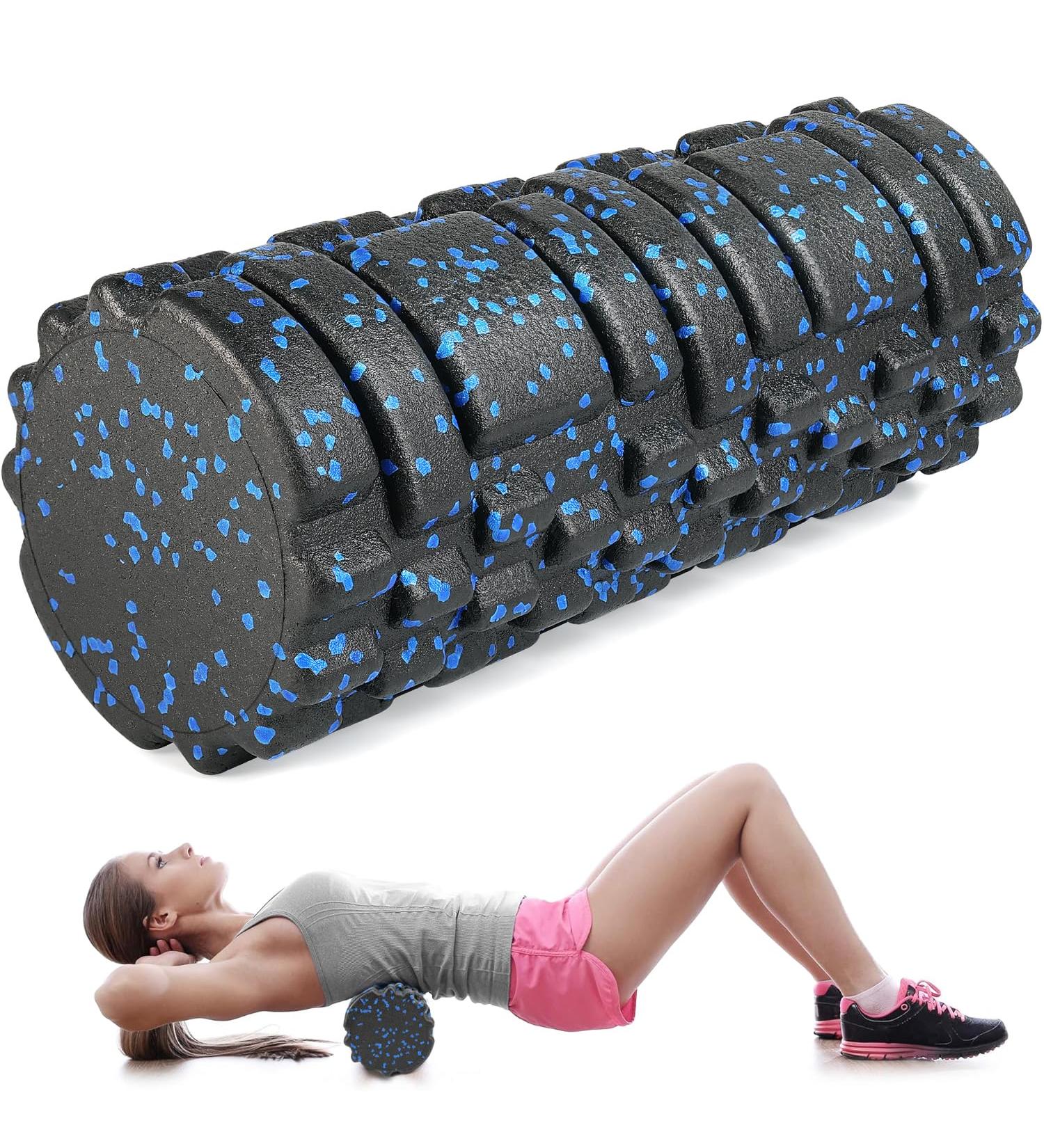 Fascia Roll & Massage Roller | Foam Scooter for Muscle Tension Relief | 32cm x 13cm | International Shipping Available - Buy Online on GoSupps.com