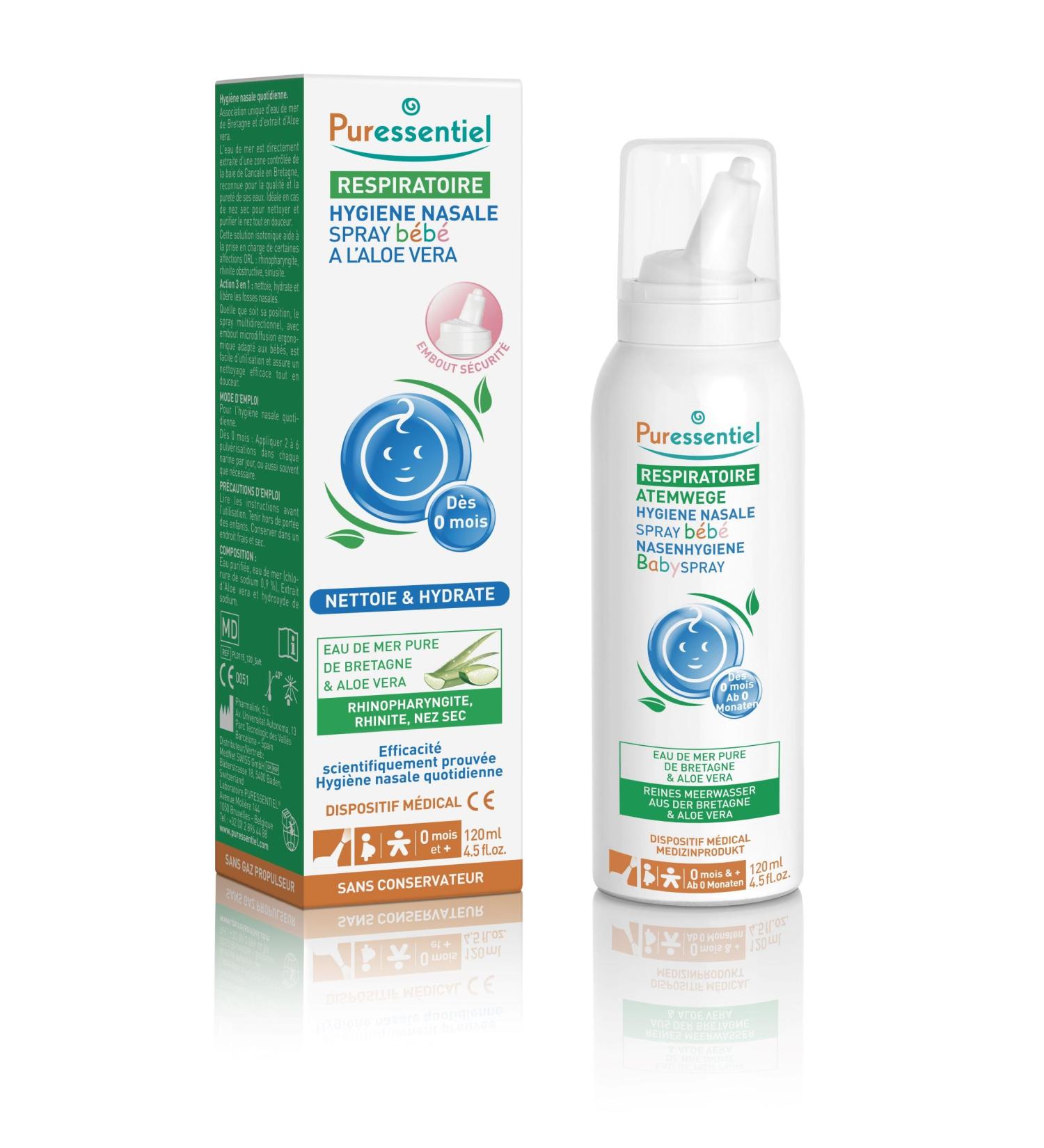 Purestiel Lighthouses Nasal Hygiene Baby Spray - Isotonic Sea Water & Aloe Vera - Gentle Nose Cleaning - 100% Natural - 120ml - Buy Online on GoSupps.com