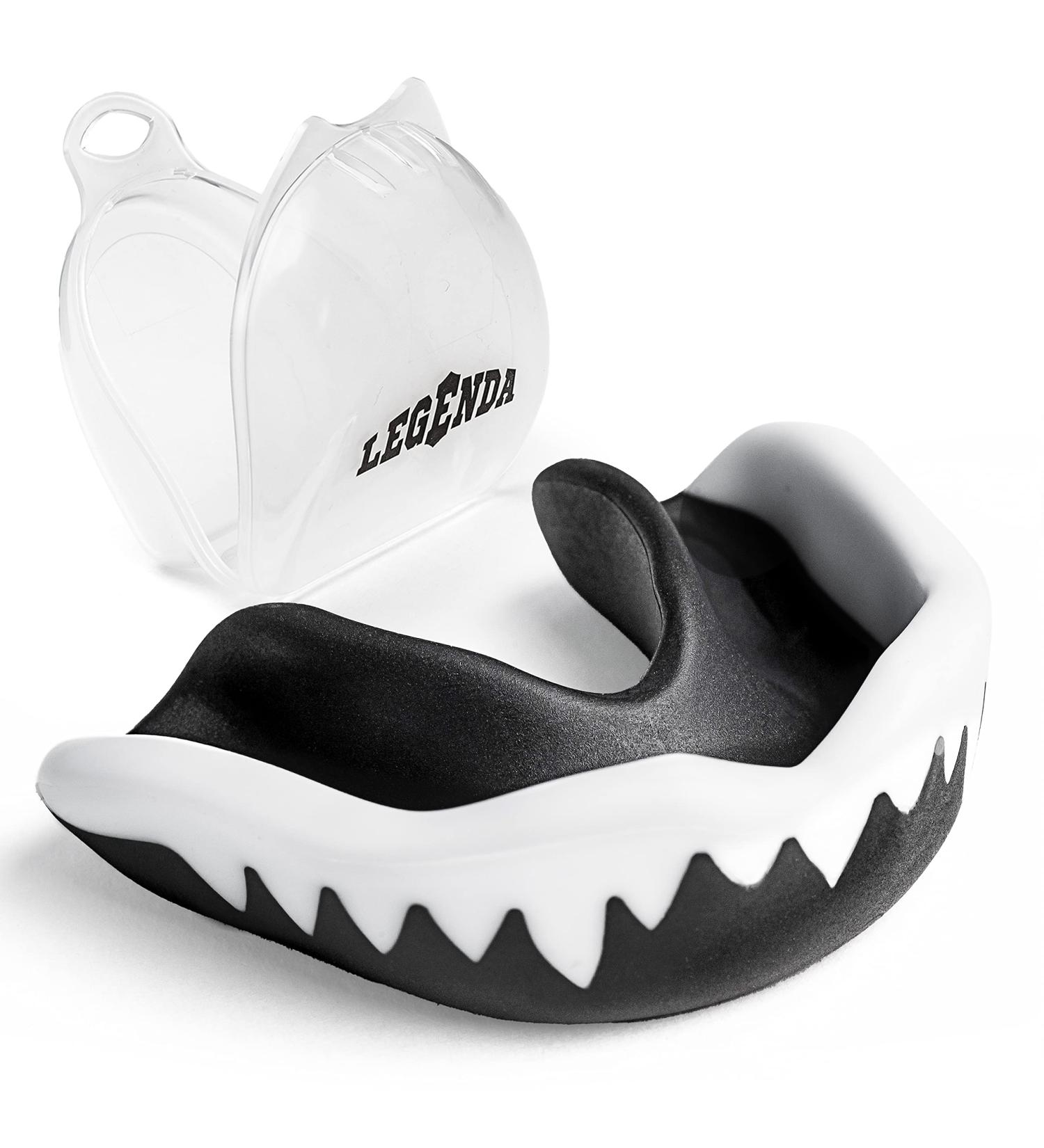 Legenda Men's Mouth Guard for Boxing & MMA - Adult Sports Mouthpiece for Football, Lacrosse, Jiu Jitsu, Wrestling, BJJ - Includes Case - White - Buy Online on GoSupps.com