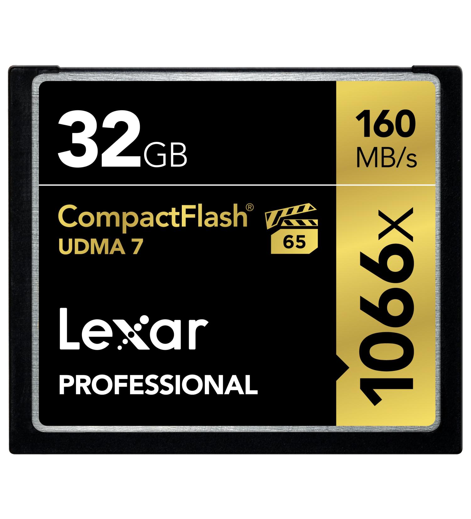 Lexar Professional 1066x 32GB CompactFlash Card | VPG-65 | LCF32GCRBNA1066 - Buy Online on GoSupps.com