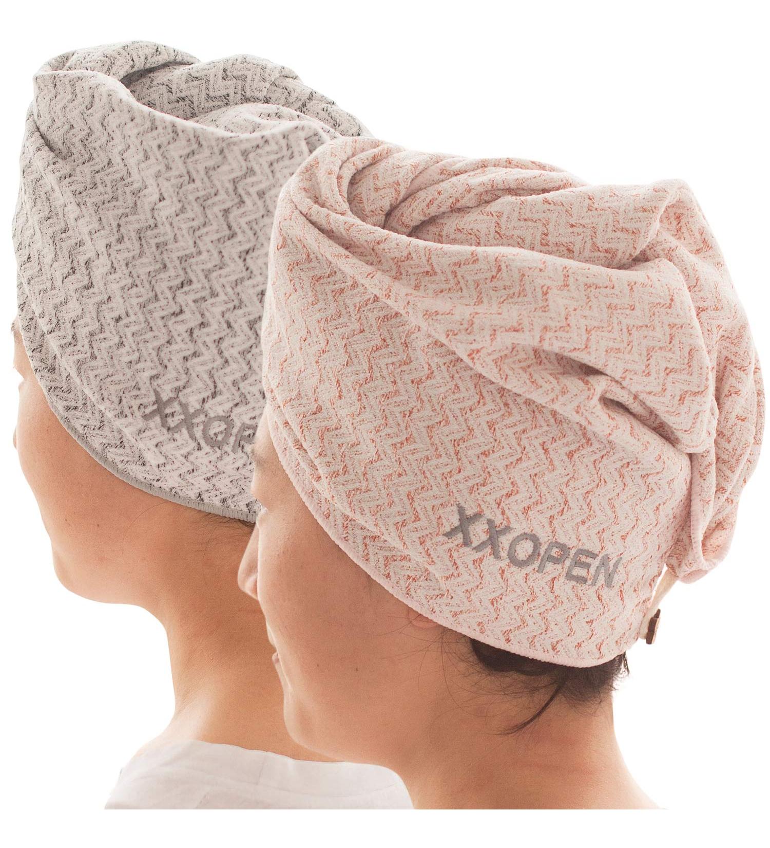 XXOPEN Microfiber Hair Towel for Curly Hair - Plopping Hair Towel Wrap 2 Pack for Women - Anti Frizz & Long Hair Accessories - Buy Online on GoSupps.com