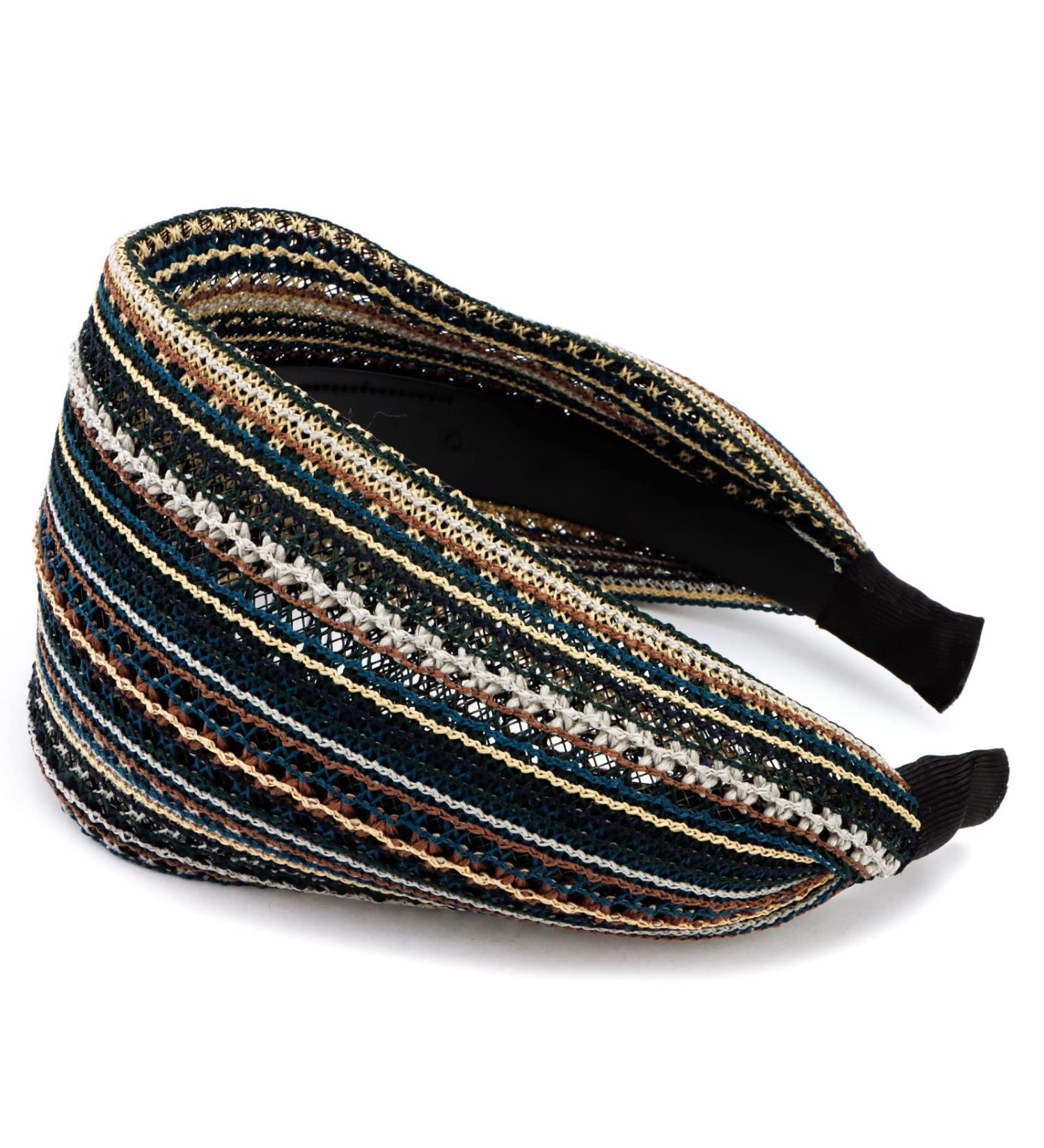 ACO-UINT Boho Headband for Women - Non-slip Wide Headband with Teeth | Blue Thick Fashion Hair Accessory for Women and Girls - Buy Online on GoSupps.com