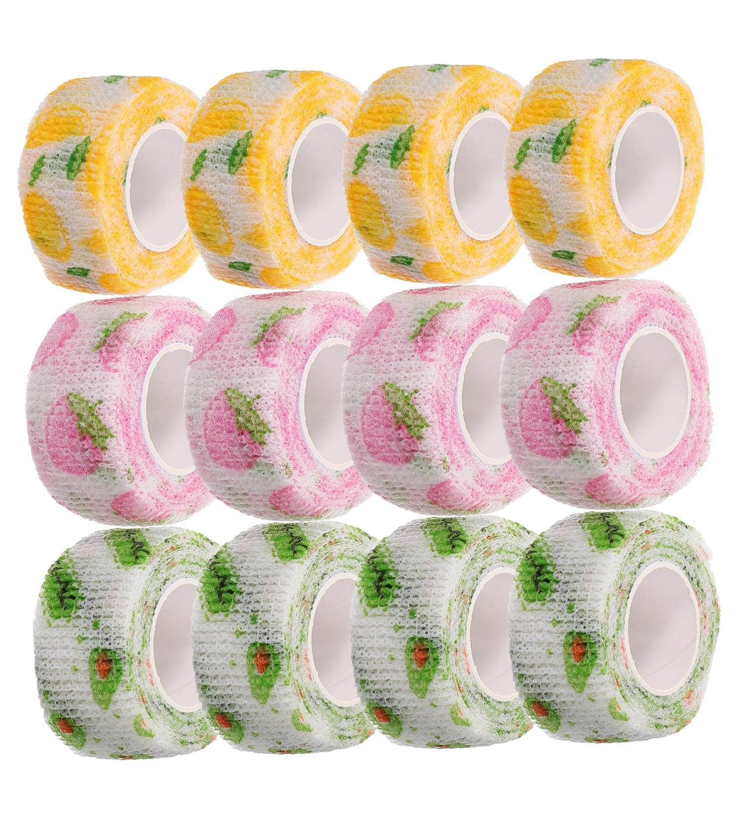 12 Rolls Non-Stick Finger Care Bandaging Supplies - Skin Wound Tape Wraps for Hands | Quality at 400.00 x 2.50 x 0.01 CM - International Shipping Available - Buy Online on GoSupps.com