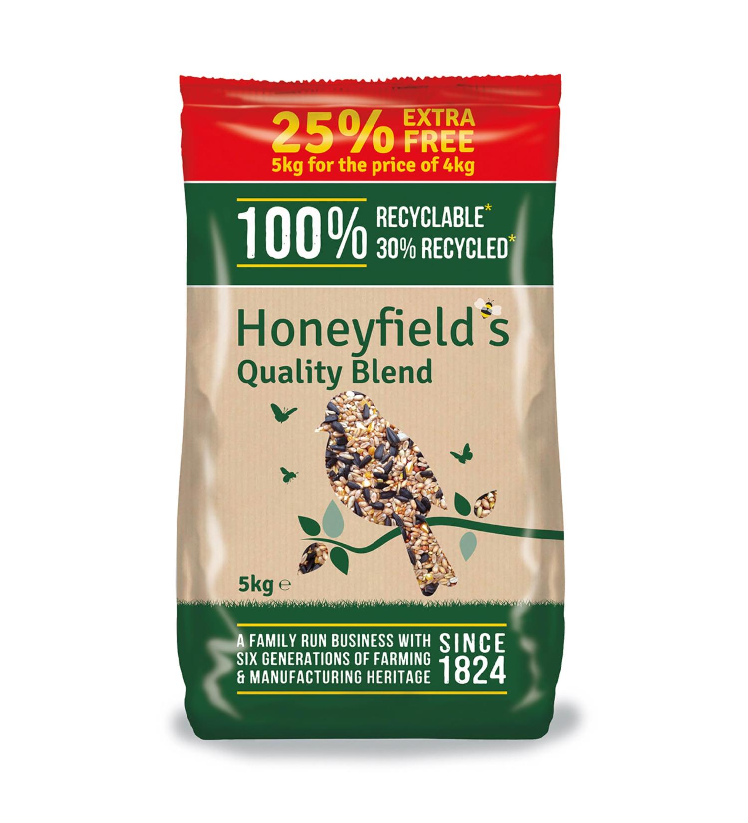 Honeyfields 5Kg Wild Bird Food - High Quality Blend for All Seasons - Buy Online on GoSupps.com