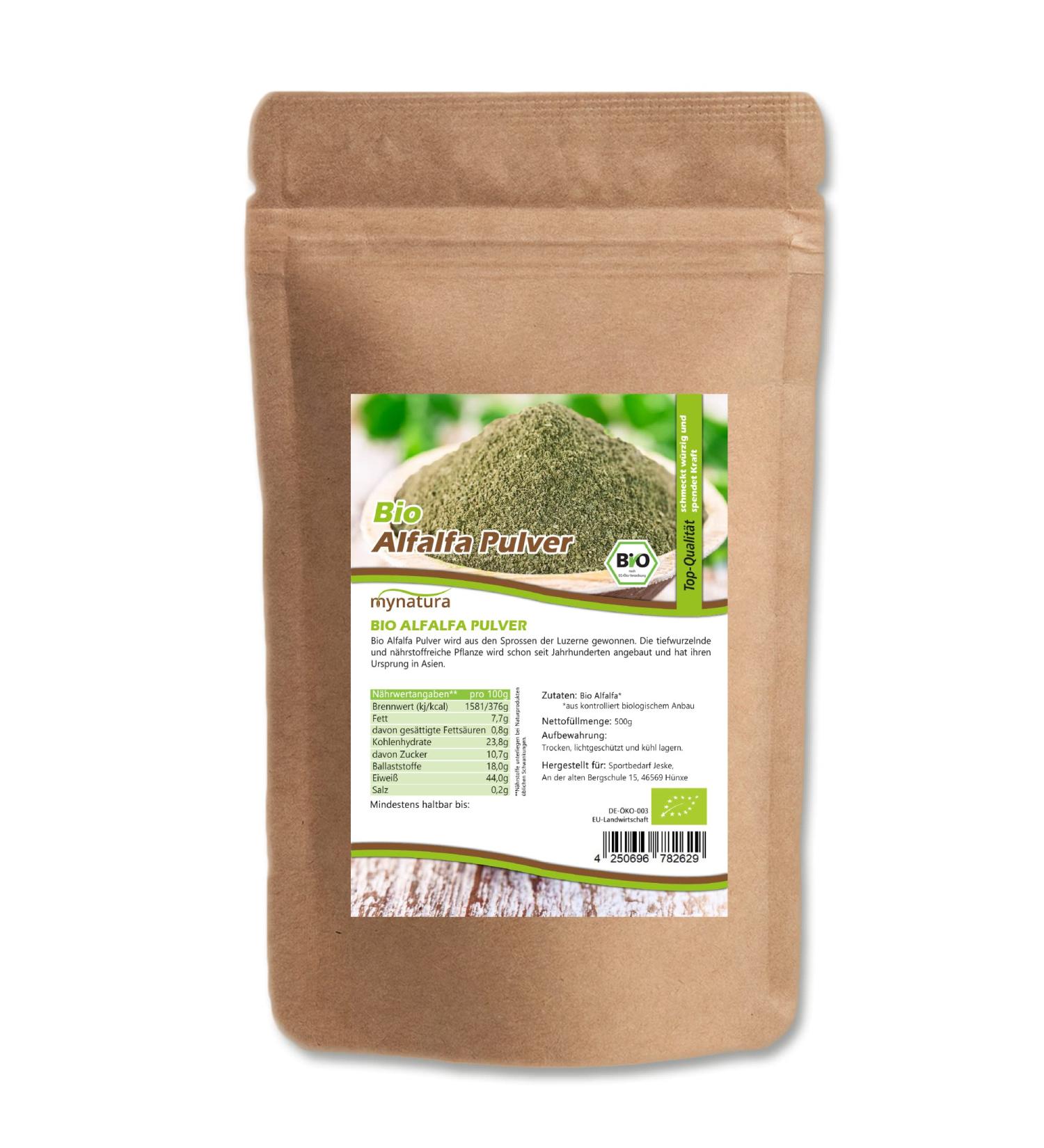 Mynatura Poudre d'alfalfa bio I Poudre v g tale I Smoothie I Shake prot in I Vegan I Produit naturel I Th I Luzerne I En sachet (1000 g) 1 kg (Lot de 1) - Buy Online on GoSupps.com