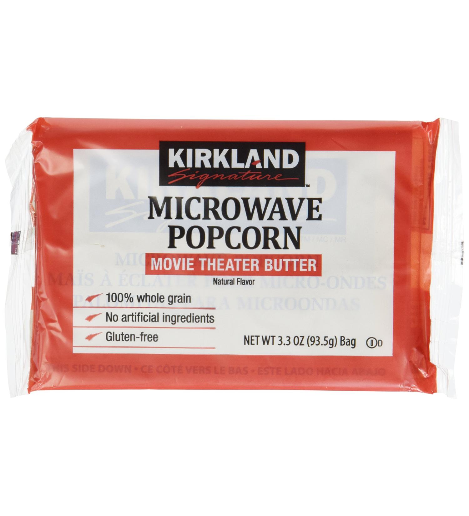 Kirkland Microwave Popcorn Butter Flavor - Pack of 8, 3.3 Ounce Bags - Buy Online on GoSupps.com