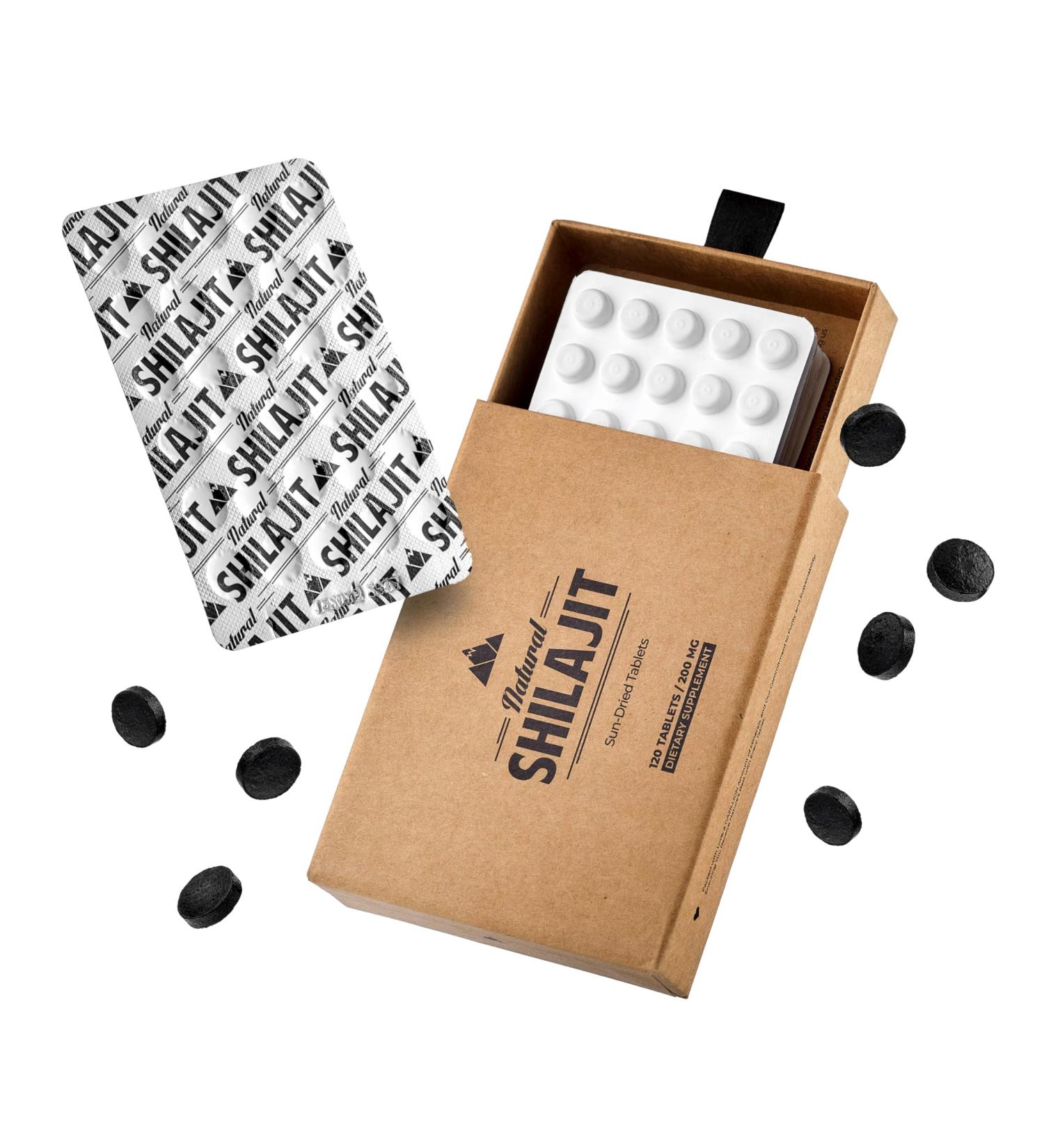 Natural Shilajit Tablets 120 Dry Drops 100% Pure Shilajit for Men & Women with Fulvic Acid & 85+ Trace Minerals for Peak Physical & Mental Performance Immune Health & Detox (4 Month Supply) - Buy Online on GoSupps.com