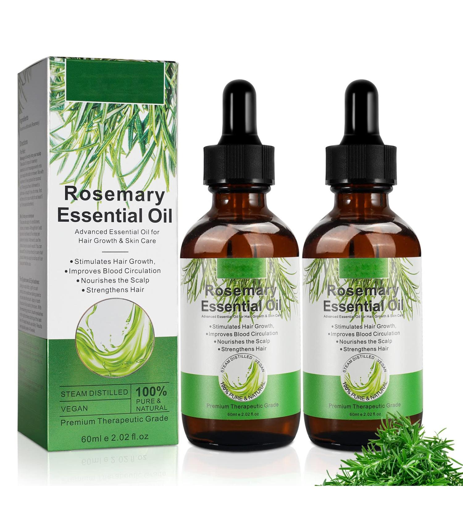 100% Pure Rosemary Oil for Hair & Scalp - Natural Hair Growth & Nourishing Aromatherapy (120ml 2 Pack) - Buy Online on GoSupps.com