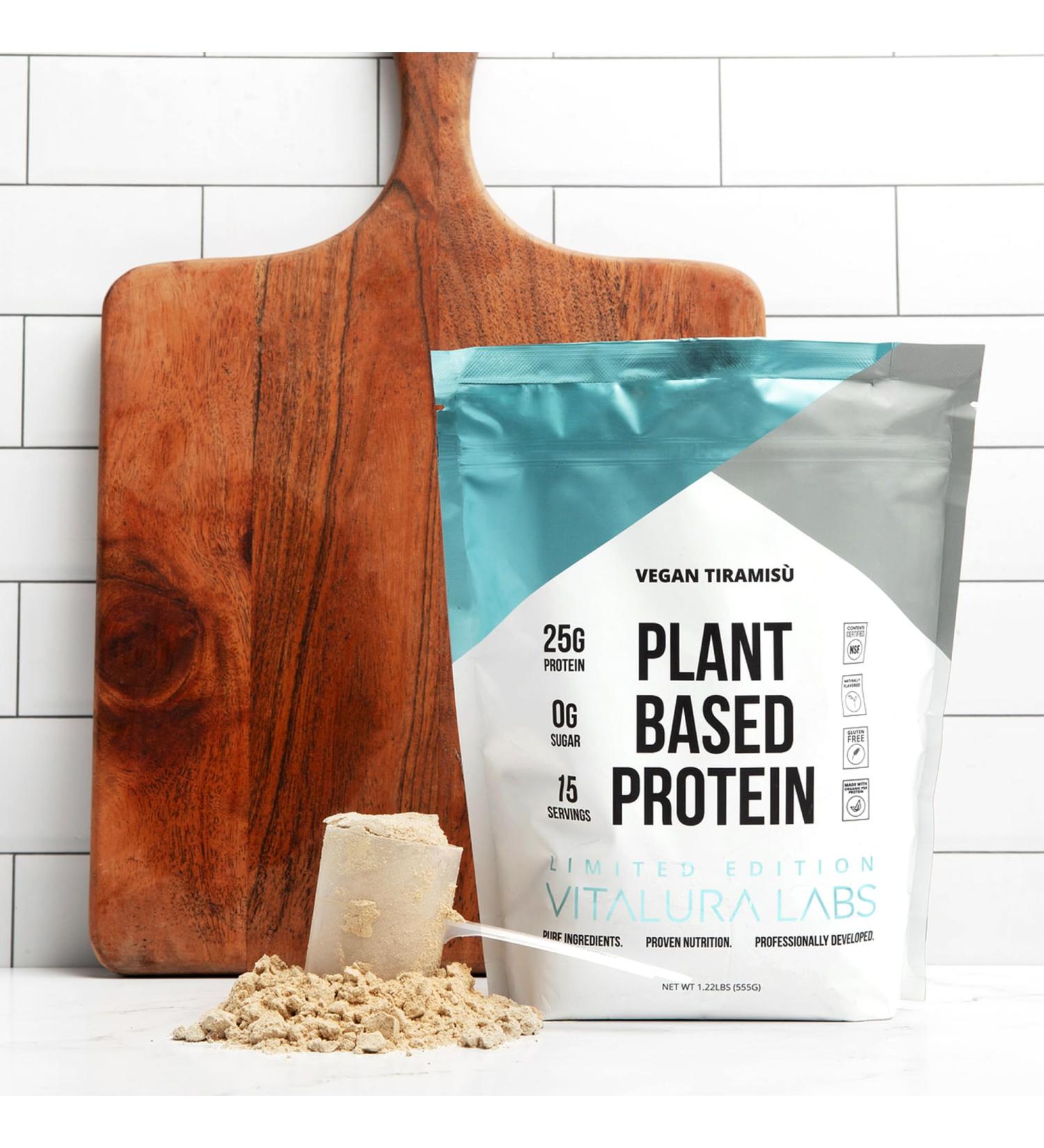 Plant-Based Protein Powder Vegan Protein Powder Made from Pea Rice & Pumpkin - No Added Sugar - No Artificial Ingredients - Tiramisu - 15 Servings - Buy Online on GoSupps.com