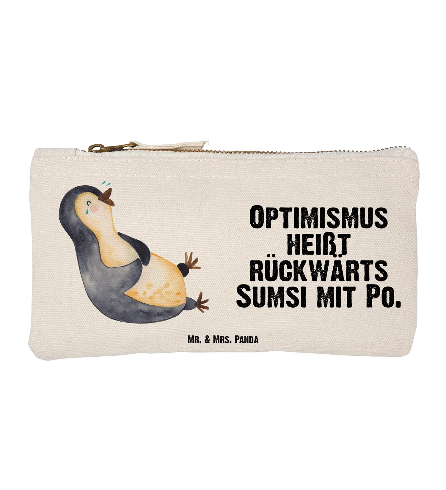 Mr. & Mrs. Panda Size S Small Penguin Laugh Makeup Bag | Funny Cosmetic Case Gift & Feather Folder for Cosmetics - Buy Online on GoSupps.com