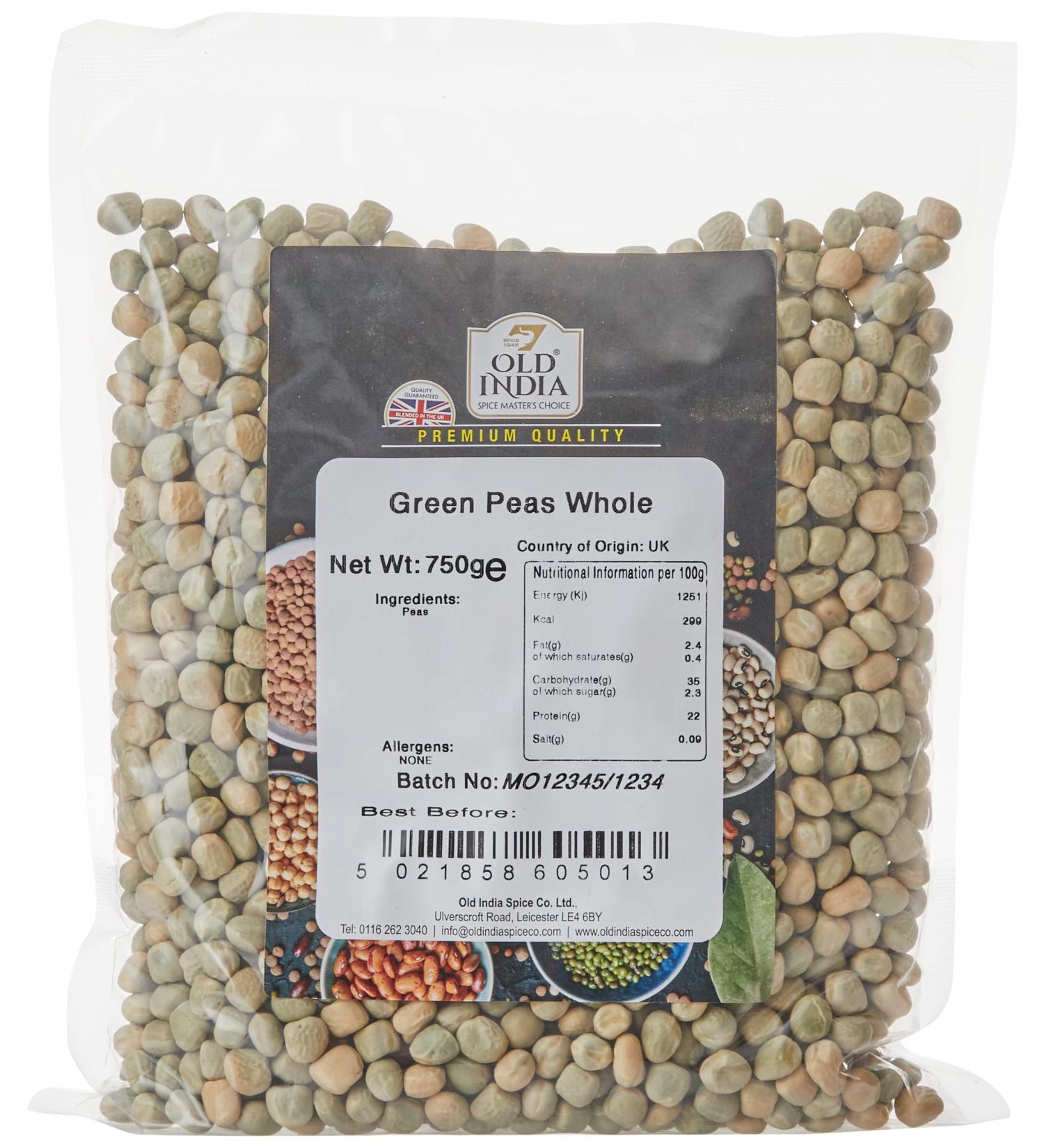 Old India Green Peas Whole 750g - Premium Quality | Buy Online - Buy Online on GoSupps.com