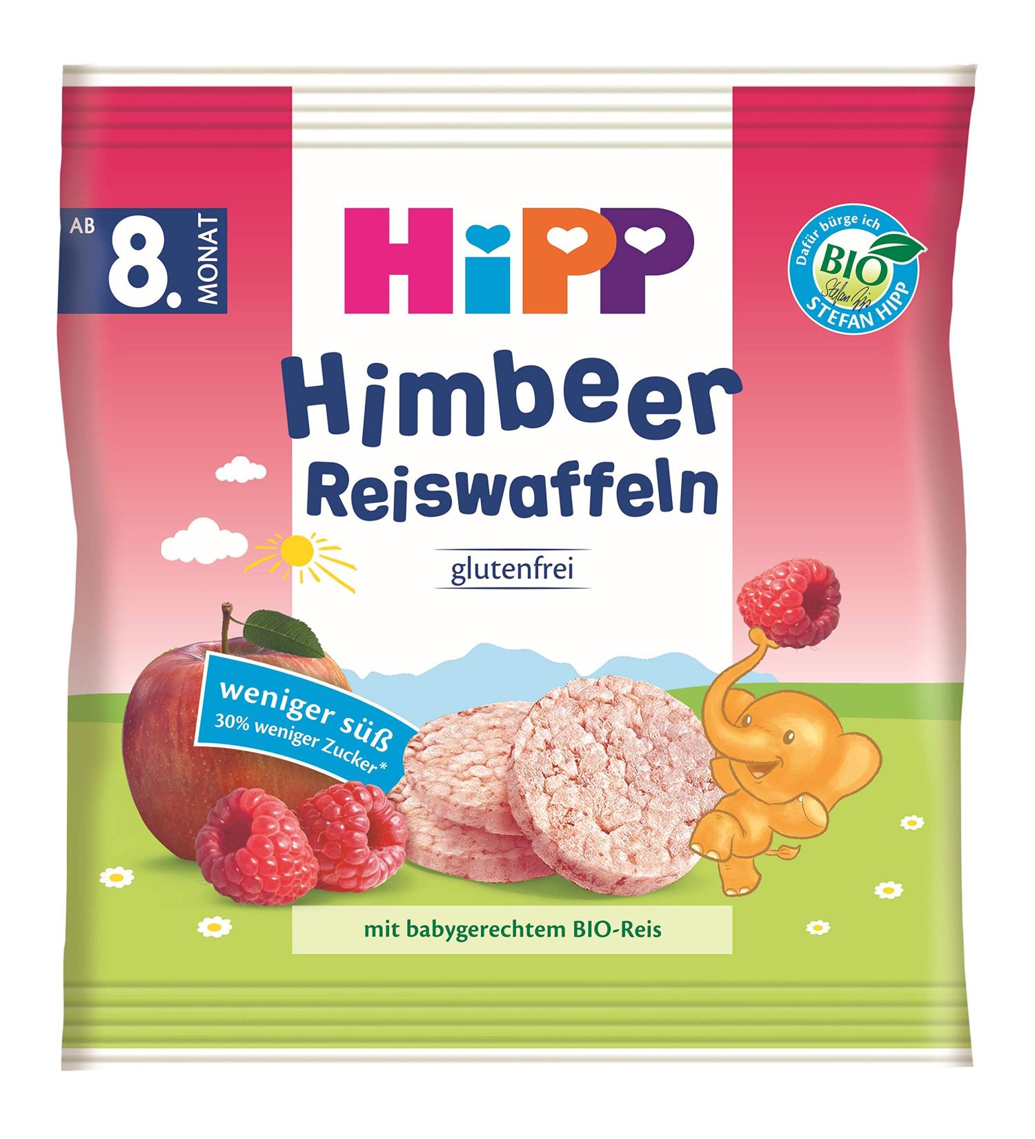 Hipp Organic Snack Products Raspberry Rice Cakes 7-pack (7 x 30 g) H 3556 Raspberry Rice Cakes 30g 30g Raspberry Rice Cakes