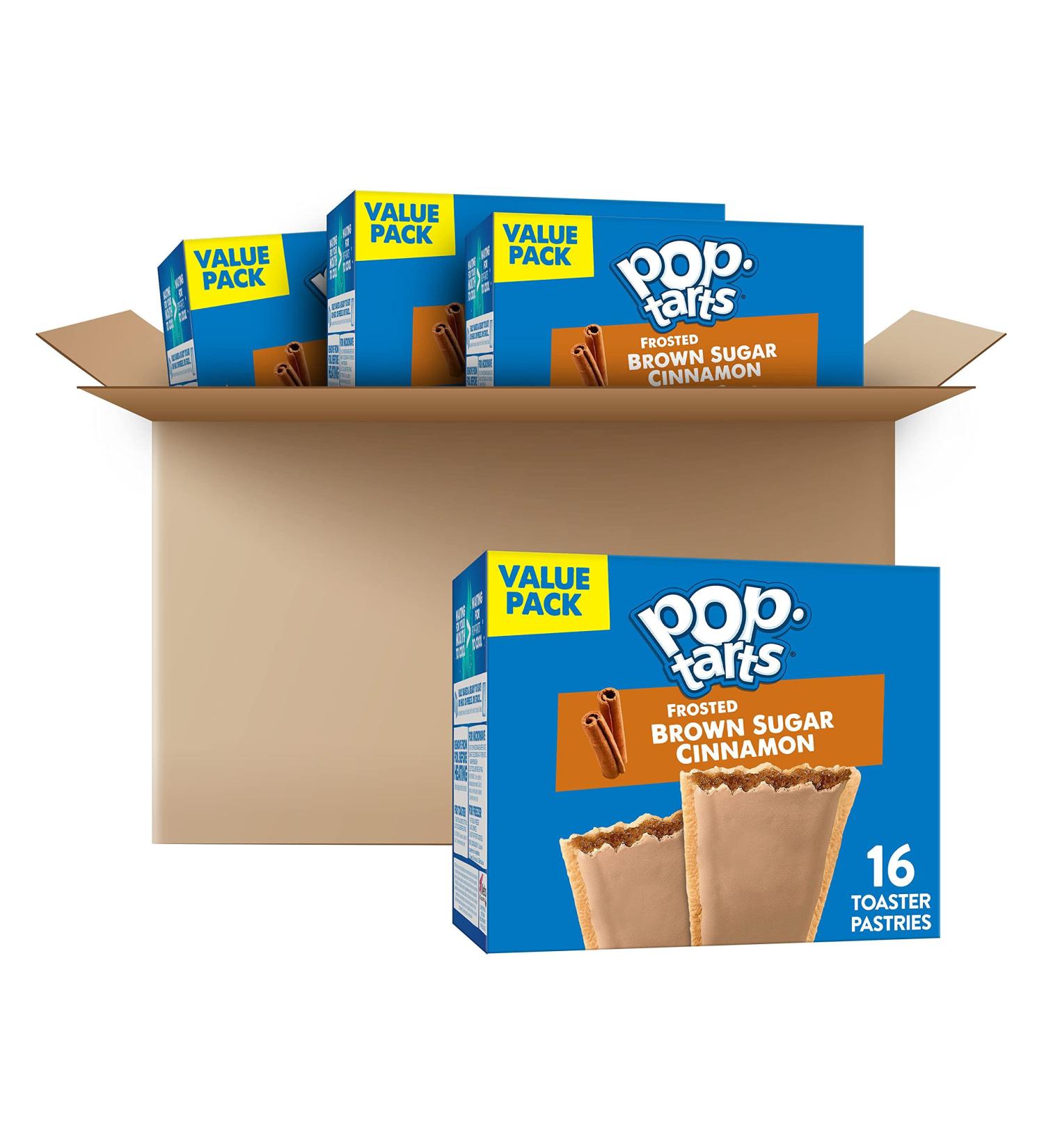 Pop-Tarts Frosted Brown Sugar Cinnamon - 64 Breakfast Toaster Pastries | Fun Kids Snacks - Buy Online on GoSupps.com