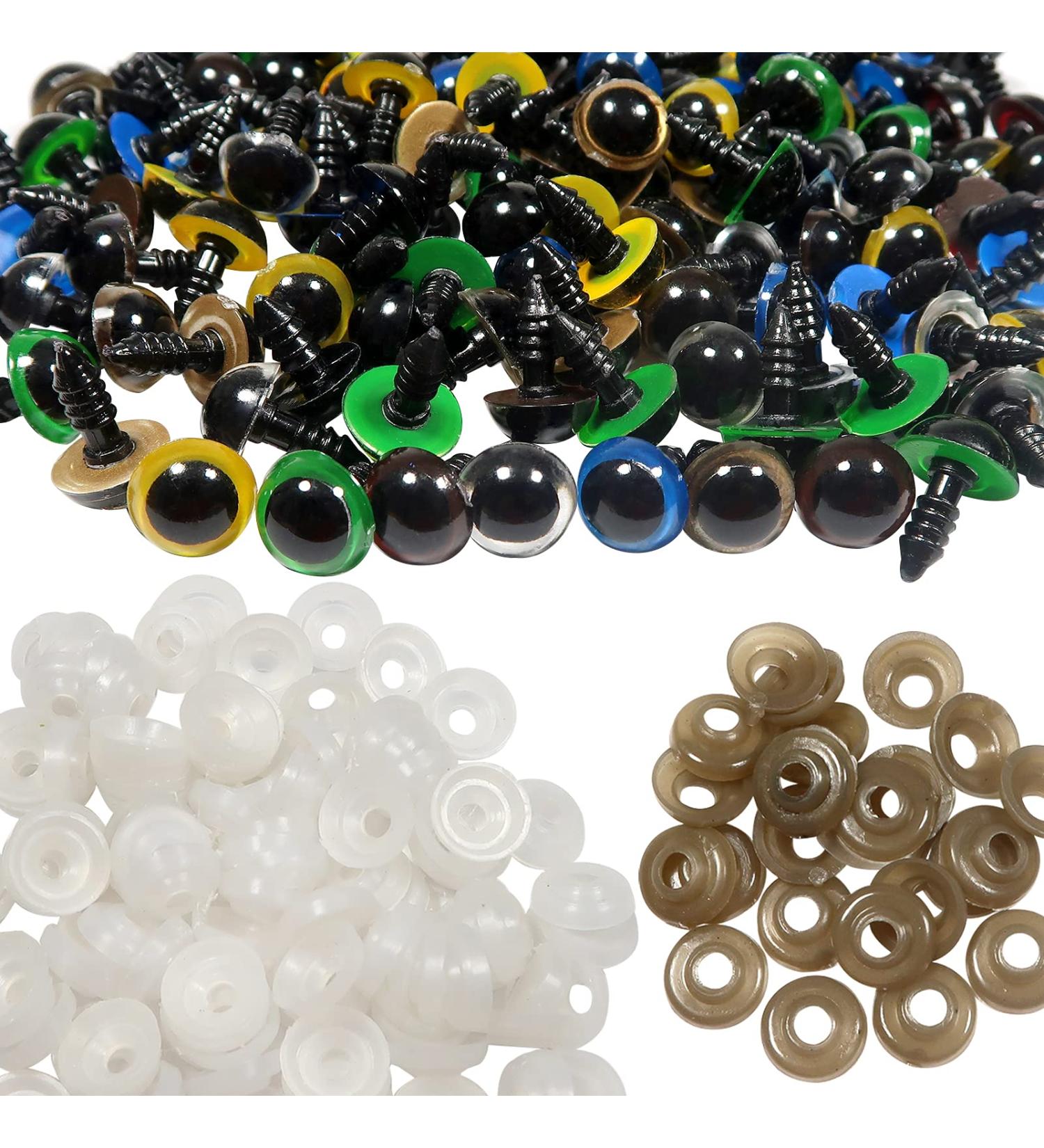 TOAOB 140pcs 12mm Colorful Plastic Safety Eyes with Washers - Ideal for Stuffed Animals, Amigurumis, Crochet Bears, Dolls - Buy Online on GoSupps.com