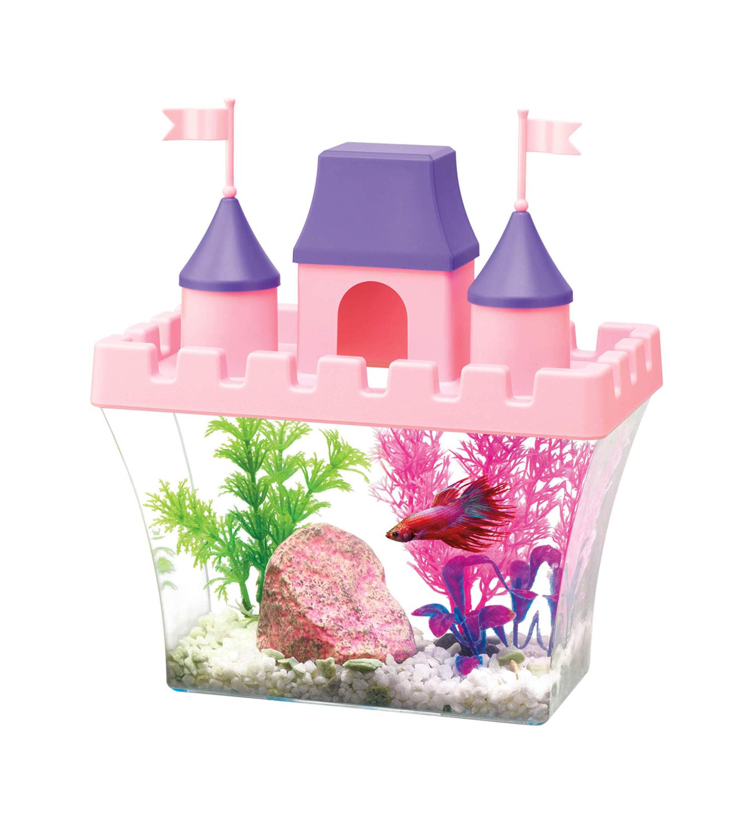 Aqueon Princess Castle Aquarium Kit - 1/2 Gallon - Dreamy Underwater Kingdom - Buy Online on GoSupps.com