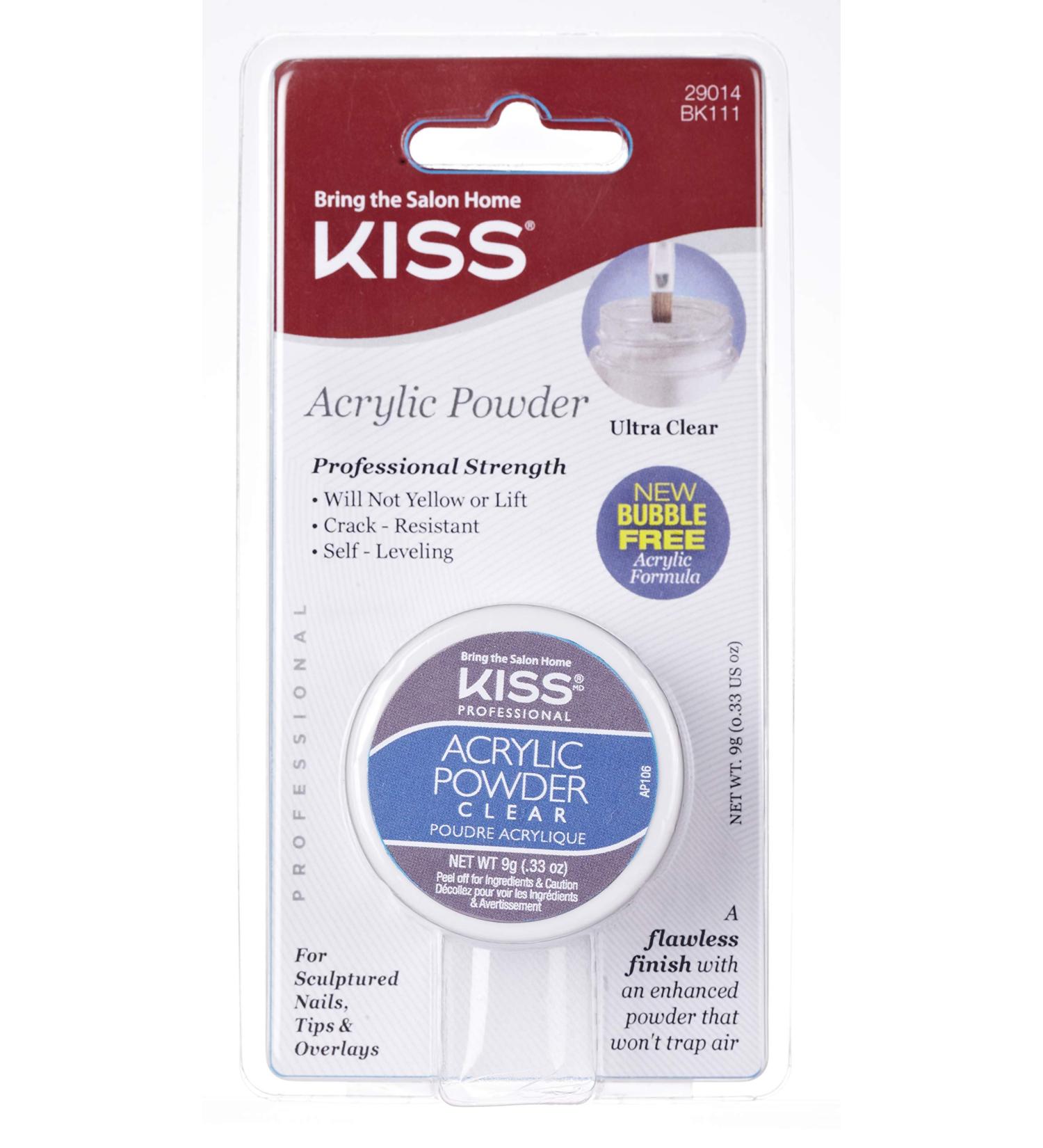 Kiss Acrylic Powder Clear 0.33 Ounce (10ml)