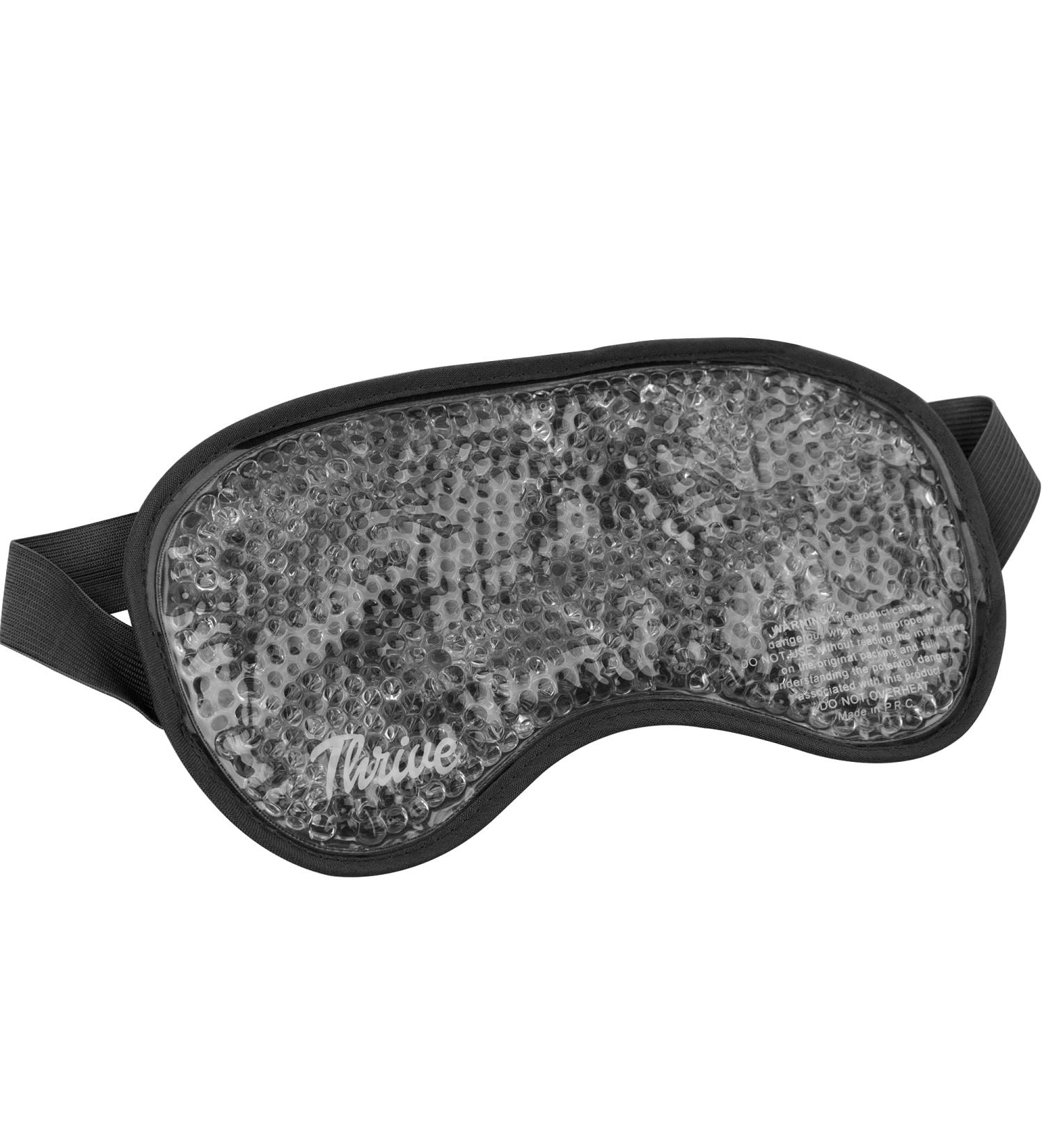 Thrive Gel Bead Hot Cold Eye Mask - Ice Pack for Pain Relief, Migraine, Puffy Eyes - Beauty and Relaxation - Reusable (Black) - Buy Online on GoSupps.com