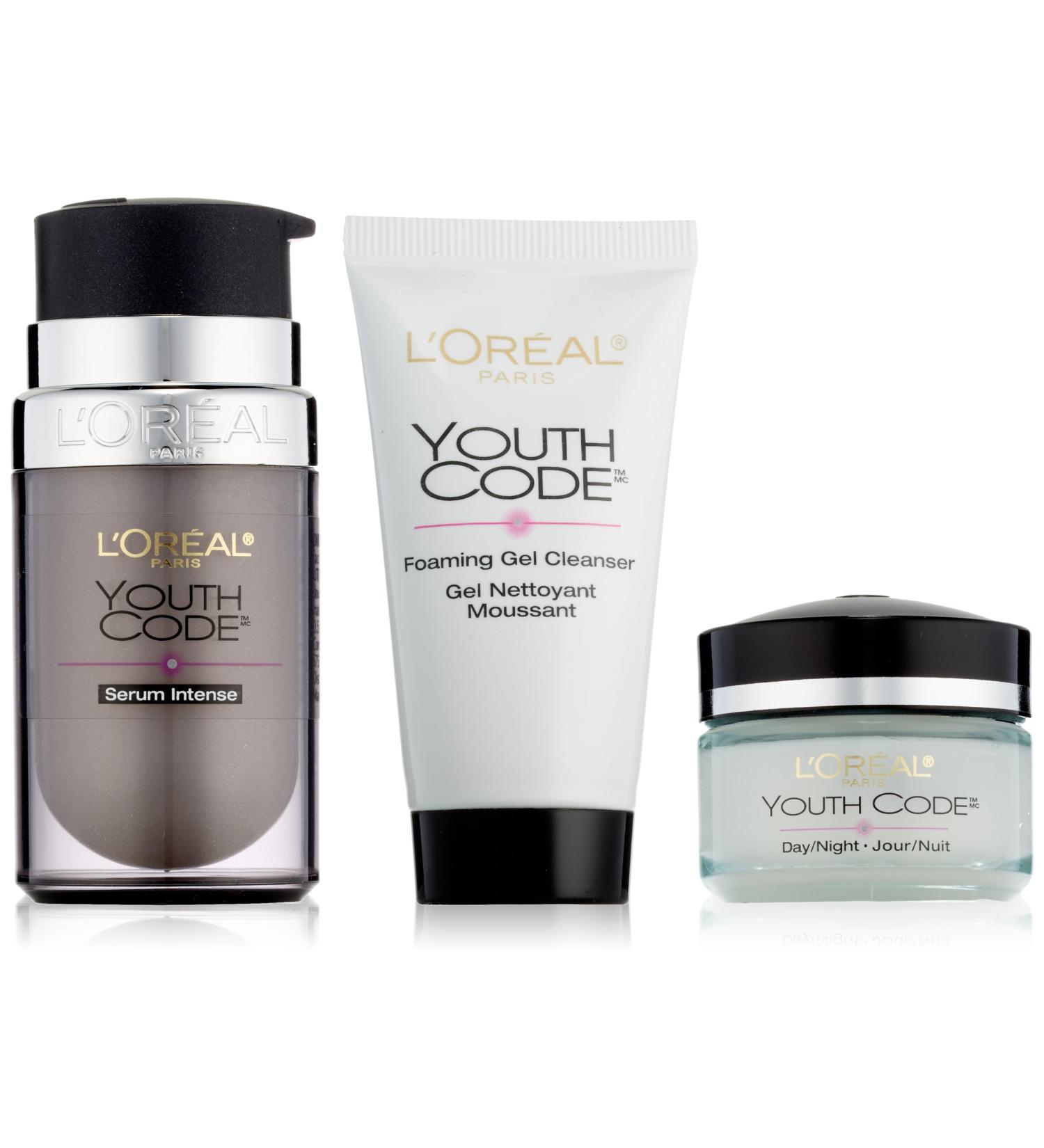 L'Oreal Youth Code Power Trio Kit - Anti-Aging Skincare Set - Buy Online on GoSupps.com