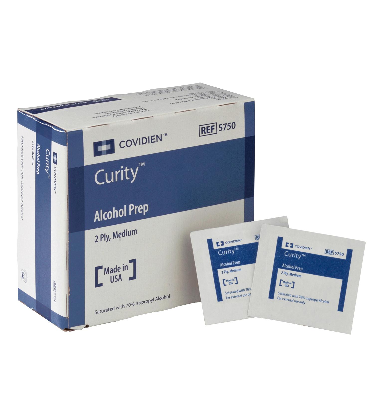 COVIDIEN 5750 Curity Alcohol Prep Sterile Medium 2-ply (Pack of 200)