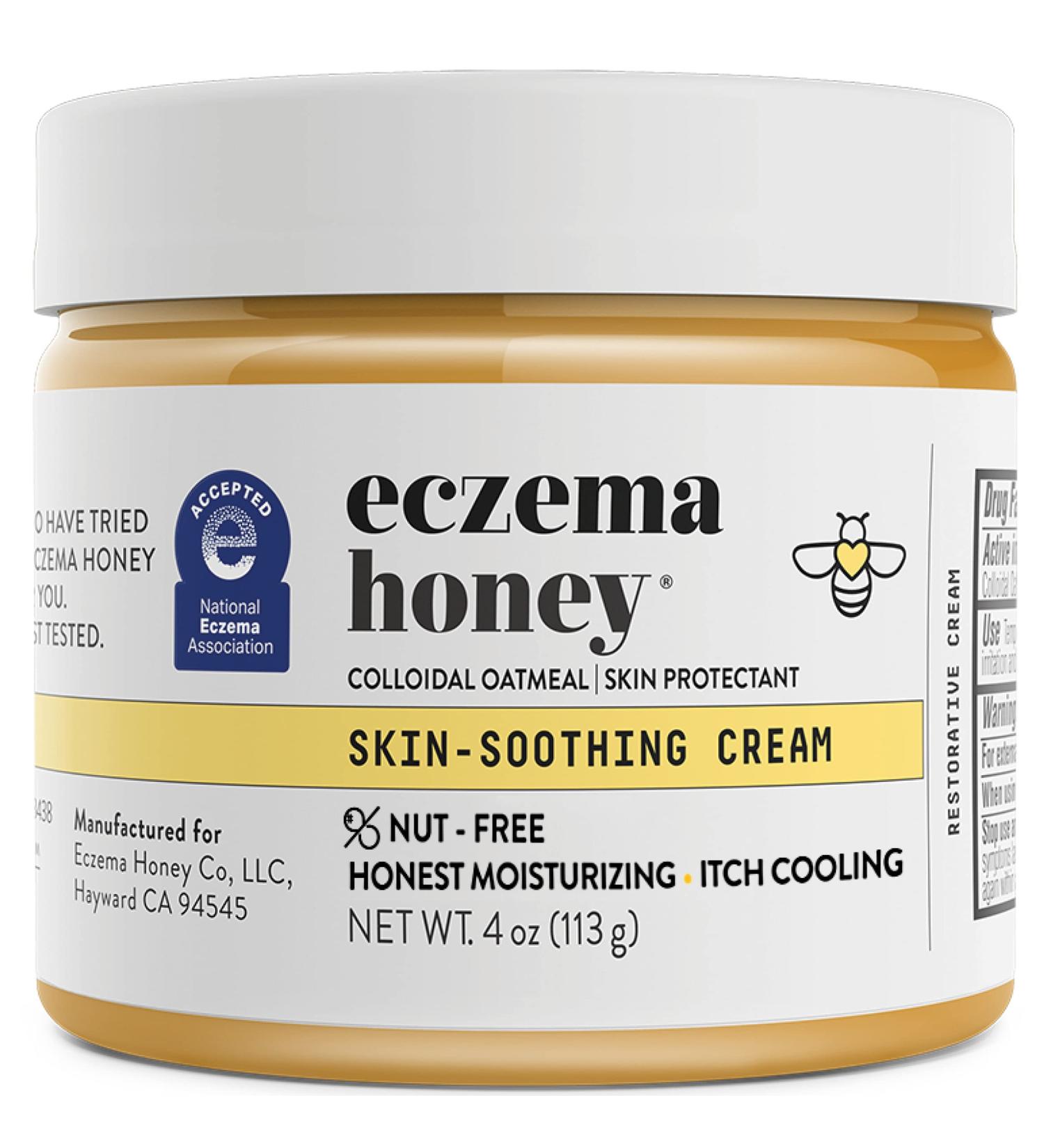 Organic ECZEMA HONEY Nut-Free Skin-Soothing Cream - Natural Hand & Body Relief for Dry, Itchy Skin - 4 Oz - Buy Online on GoSupps.com