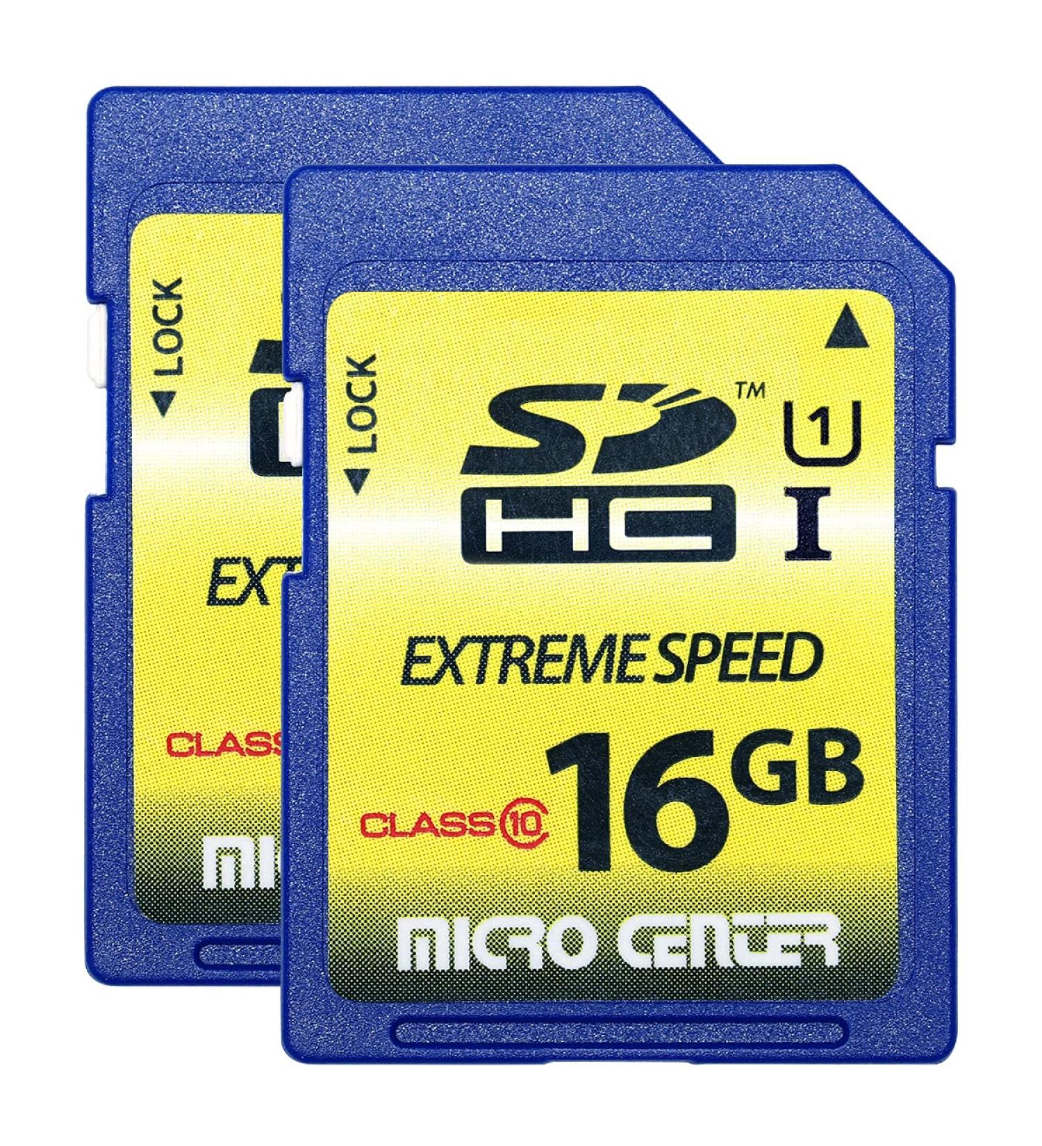 16GB Class 10 SDHC Flash Memory Card Standard Full Size SD Card USH-I U1 Trail Camera Memory Card by Micro Center (2 Pack) 16GB x 2 - Buy Online on GoSupps.com