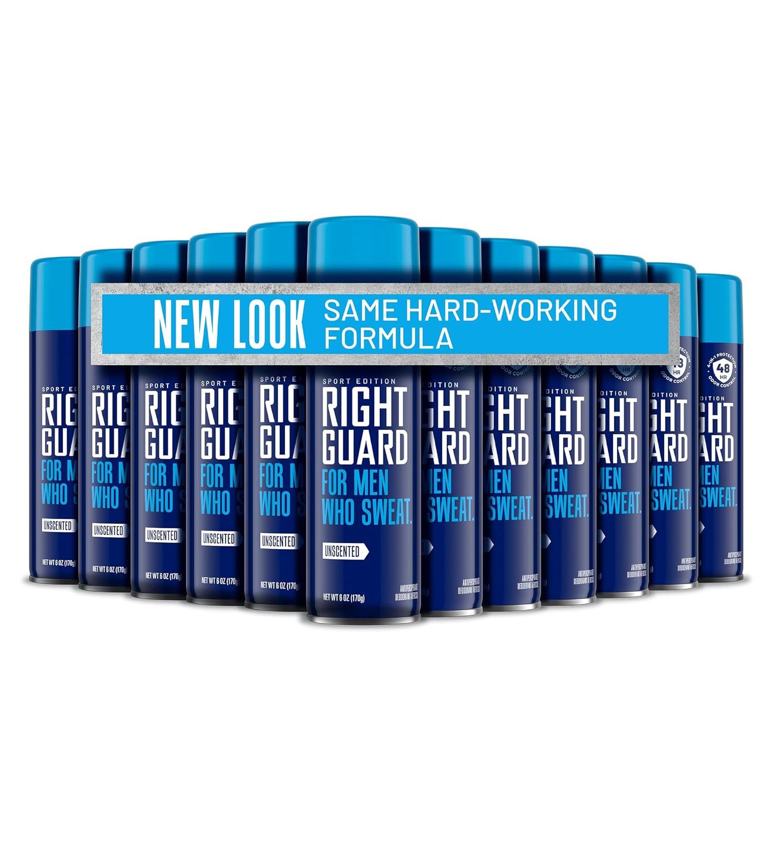 Right Guard Sport Unscented Antiperspirant Deodorant Aerosol Spray 6oz - Pack of 12 - Buy Online on GoSupps.com